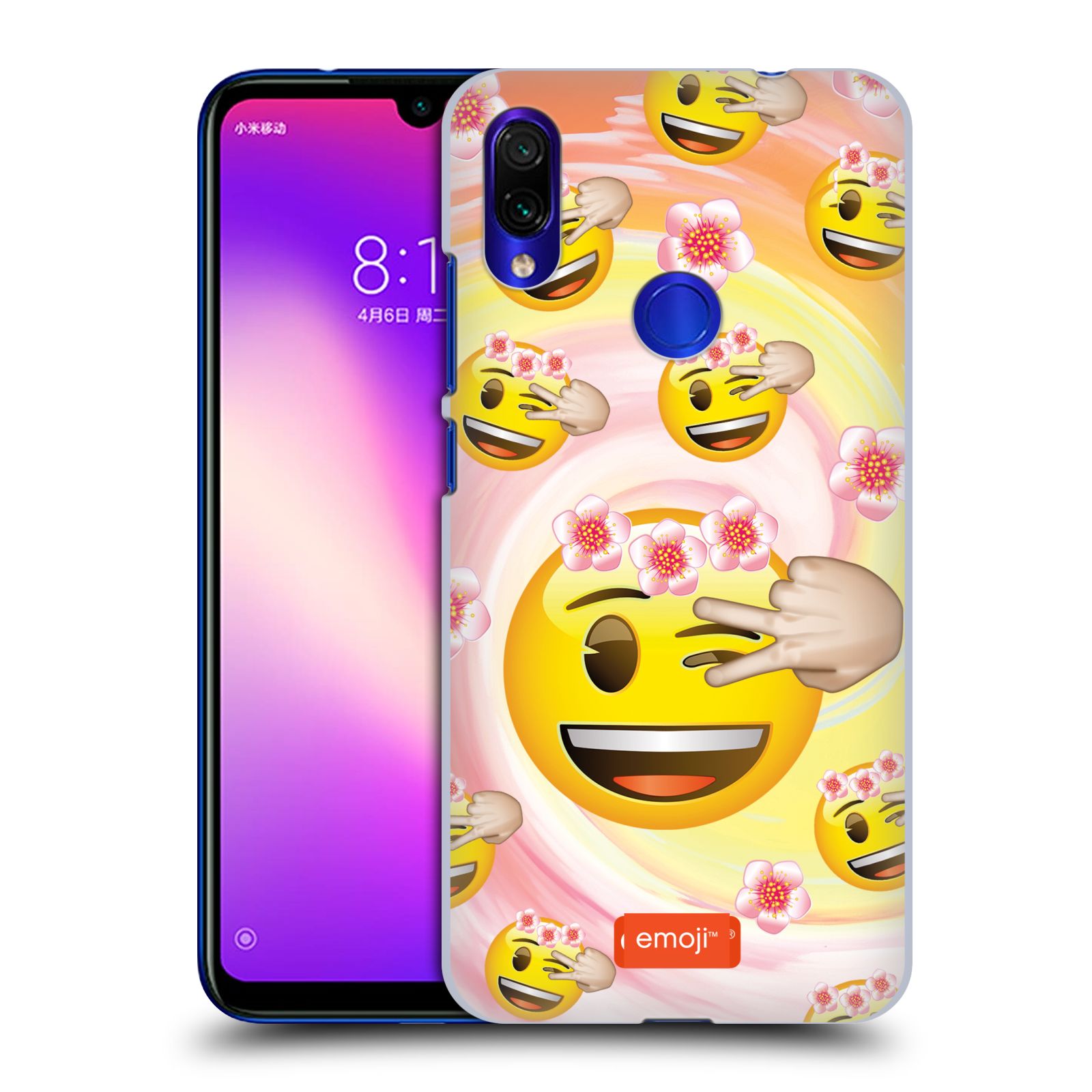 Plastové pouzdro na mobil Xiaomi Redmi Note 7 - Head Case - EMOJI - Mrkající smajlíci a kytičky