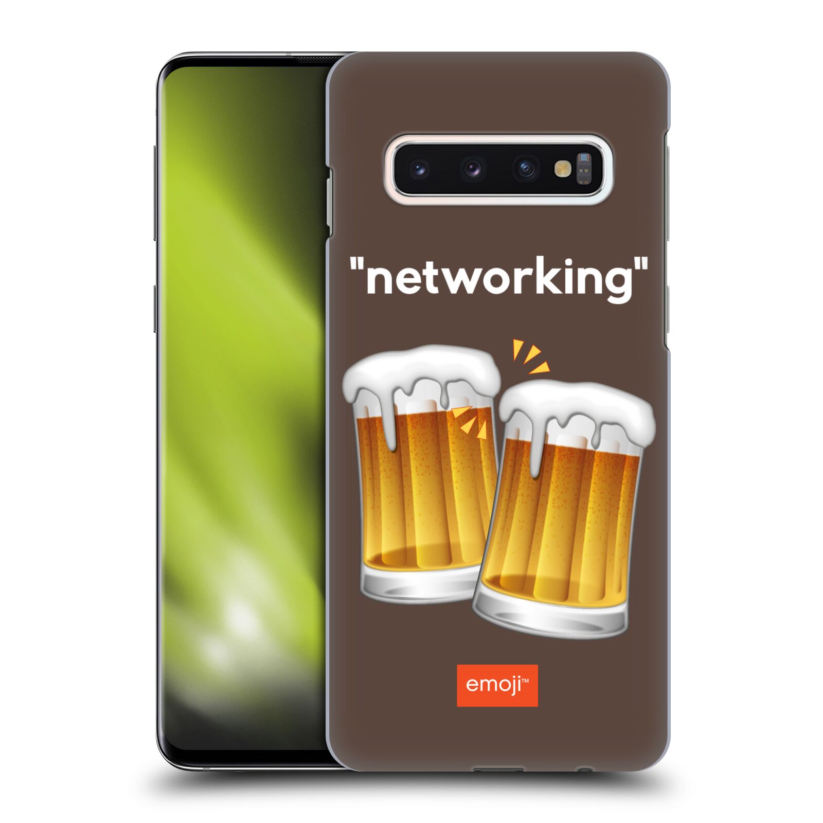 Plastové pouzdro na mobil Samsung Galaxy S10 - Head Case - EMOJI - Pivní networking