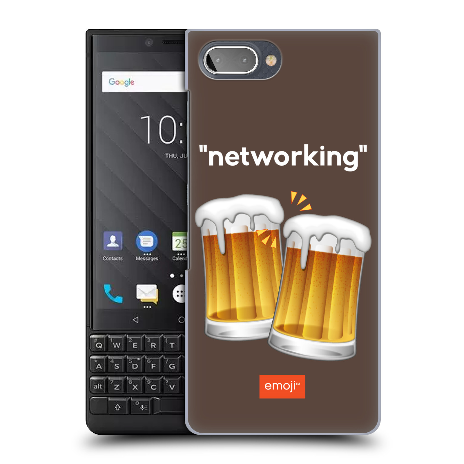Plastové pouzdro na mobil Blackberry Key 2 - Head Case - EMOJI - Pivní networking
