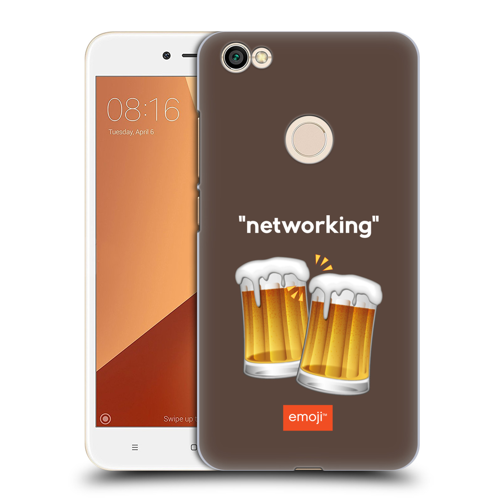 Pouzdra Xiaomi Plastová pouzdra Plastové pouzdro na mobil Xiaomi Redmi Note 5A Head Case EMOJI Pivn networking