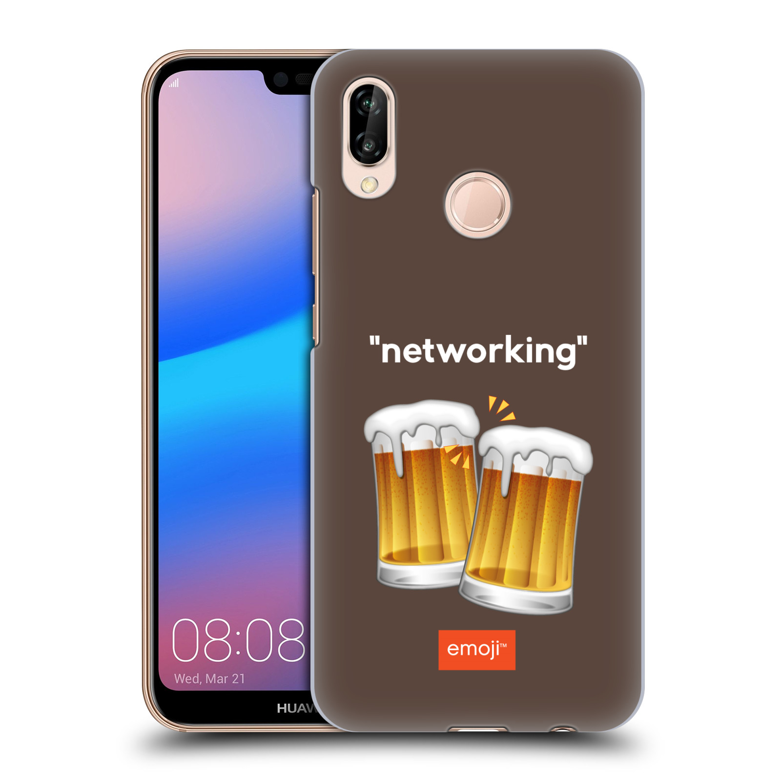 Plastové pouzdro na mobil Huawei P20 Lite - Head Case - EMOJI - Pivní networking