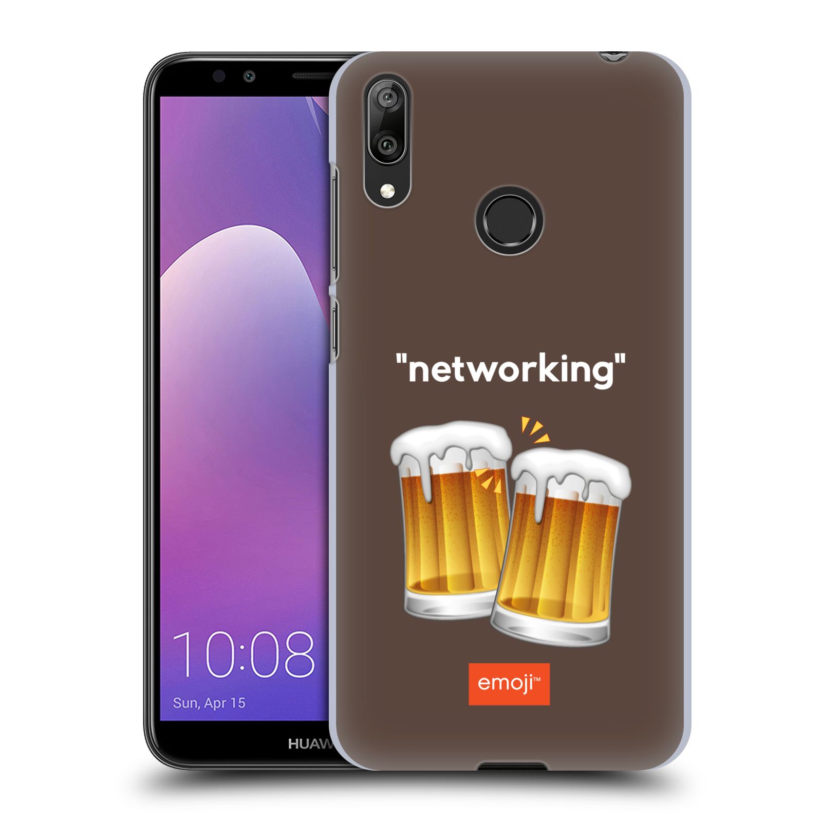 Plastové pouzdro na mobil Huawei Y7 (2019) - Head Case - EMOJI - Pivní networking