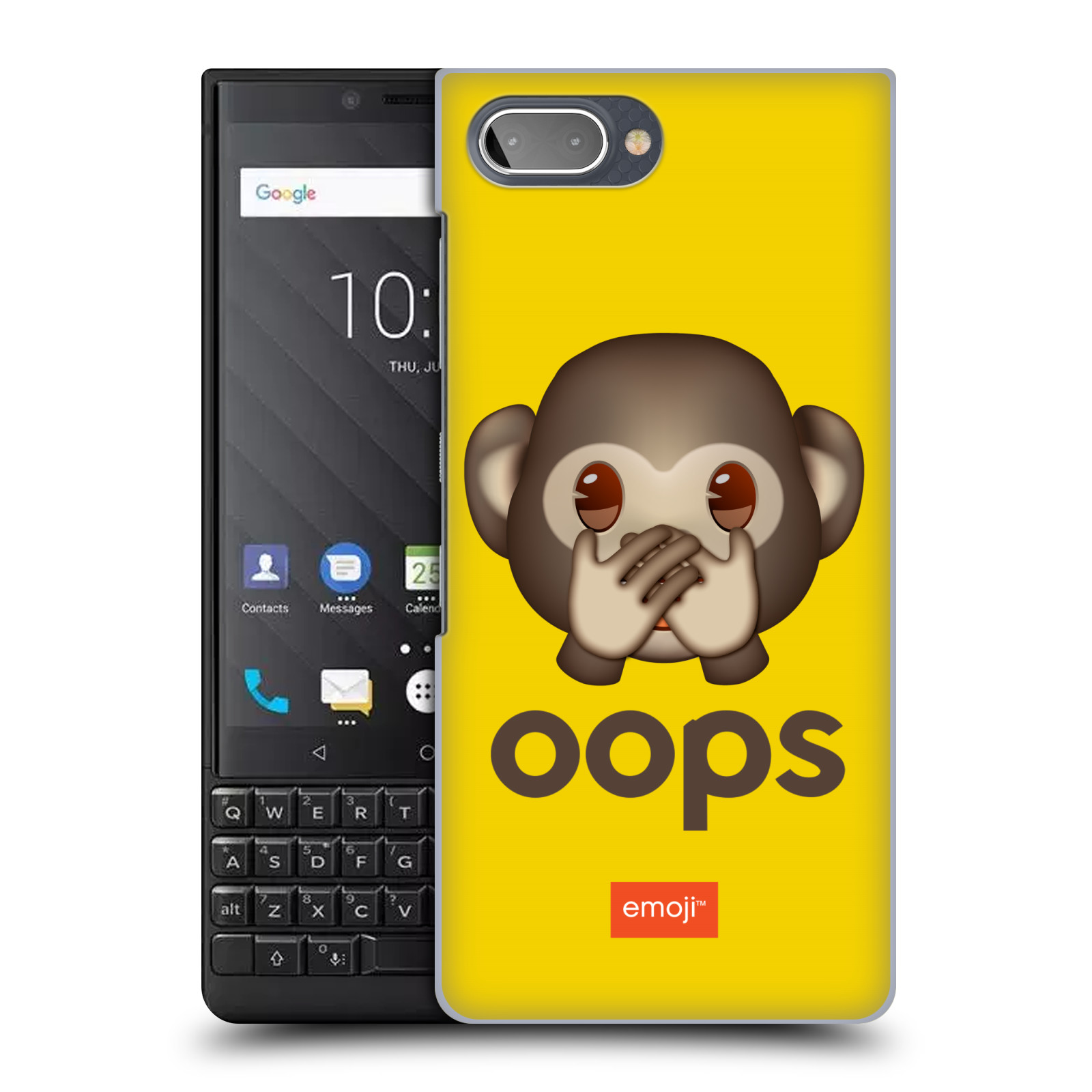 Plastové pouzdro na mobil Blackberry Key 2 - Head Case - EMOJI - Opička OOPS