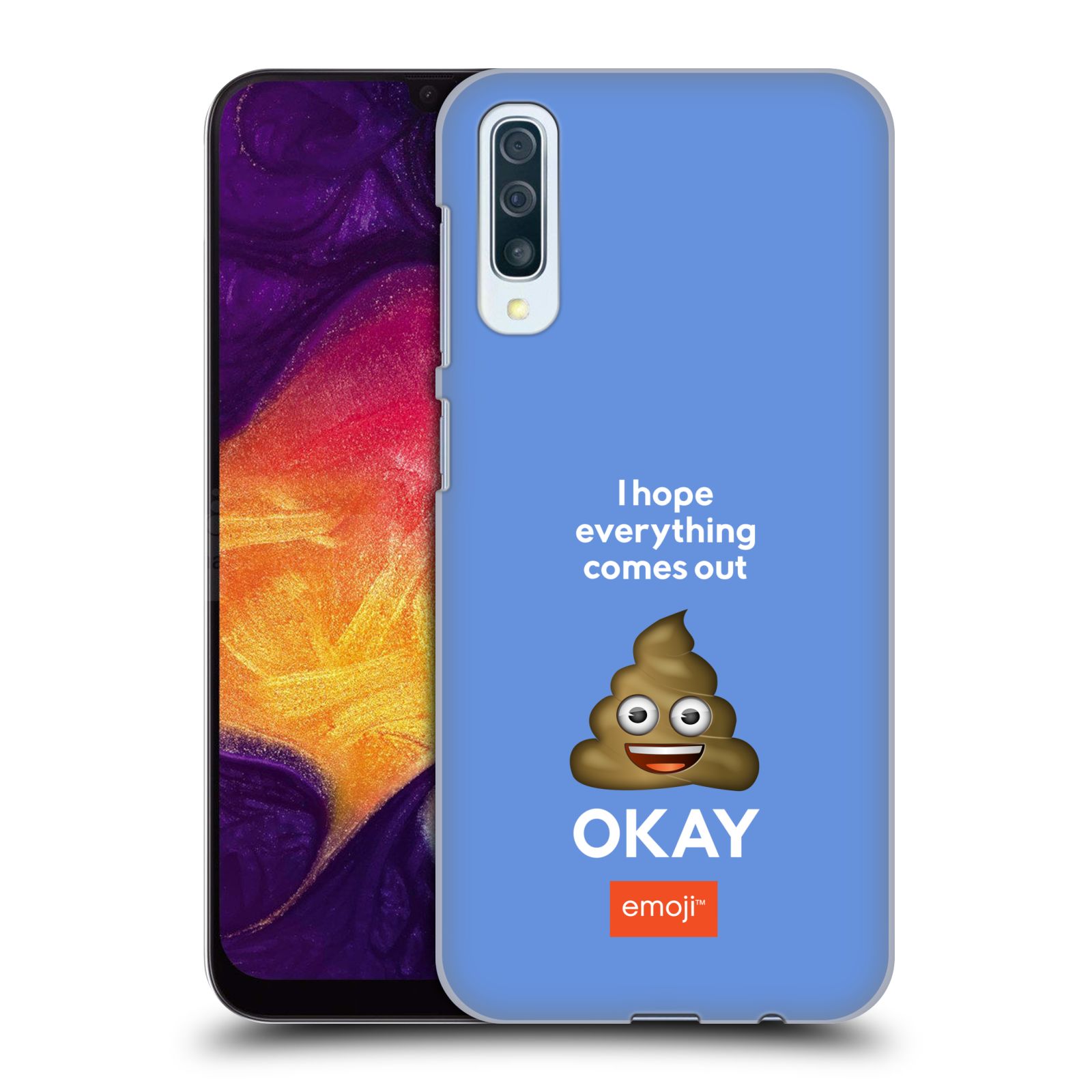 Plastové pouzdro na mobil Samsung Galaxy A50 / A30s - Head Case - EMOJI - Hovínko OKAY
