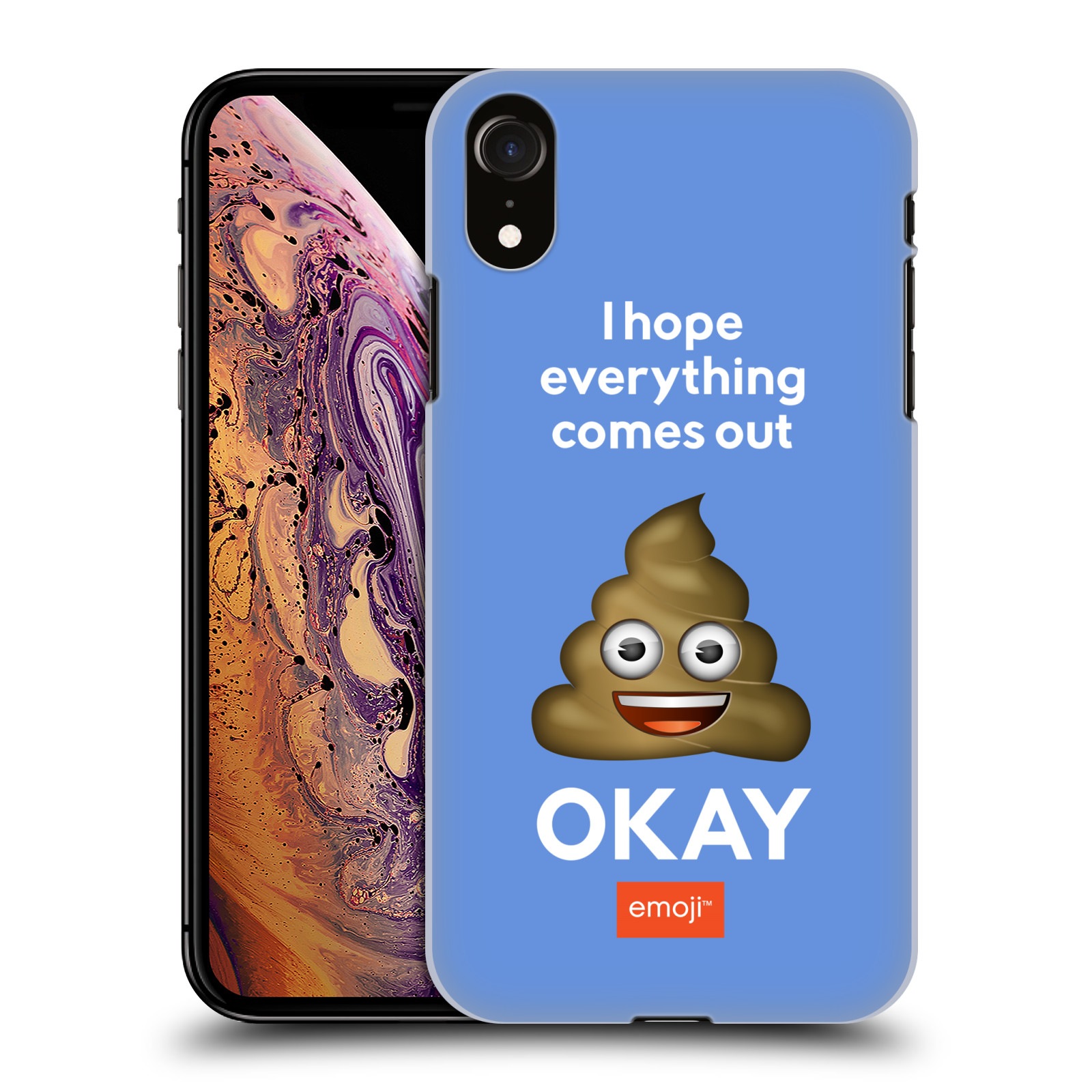 Plastové pouzdro na mobil Apple iPhone XR - Head Case - EMOJI - Hovínko OKAY