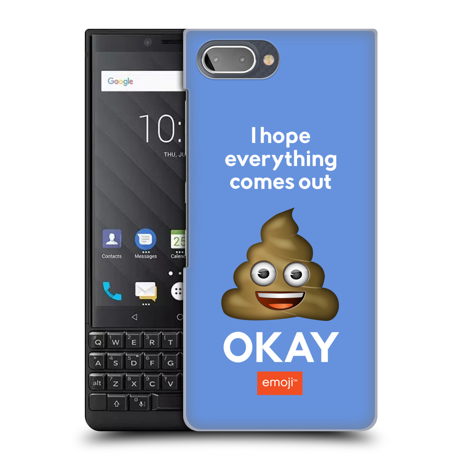Plastové pouzdro na mobil Blackberry Key 2 - Head Case - EMOJI - Hovínko OKAY