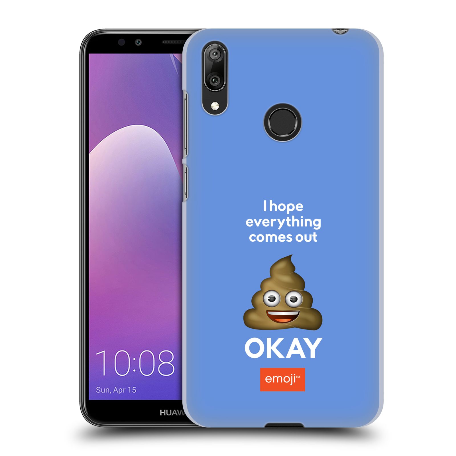 Plastové pouzdro na mobil Huawei Y7 (2019) - Head Case - EMOJI - Hovínko OKAY