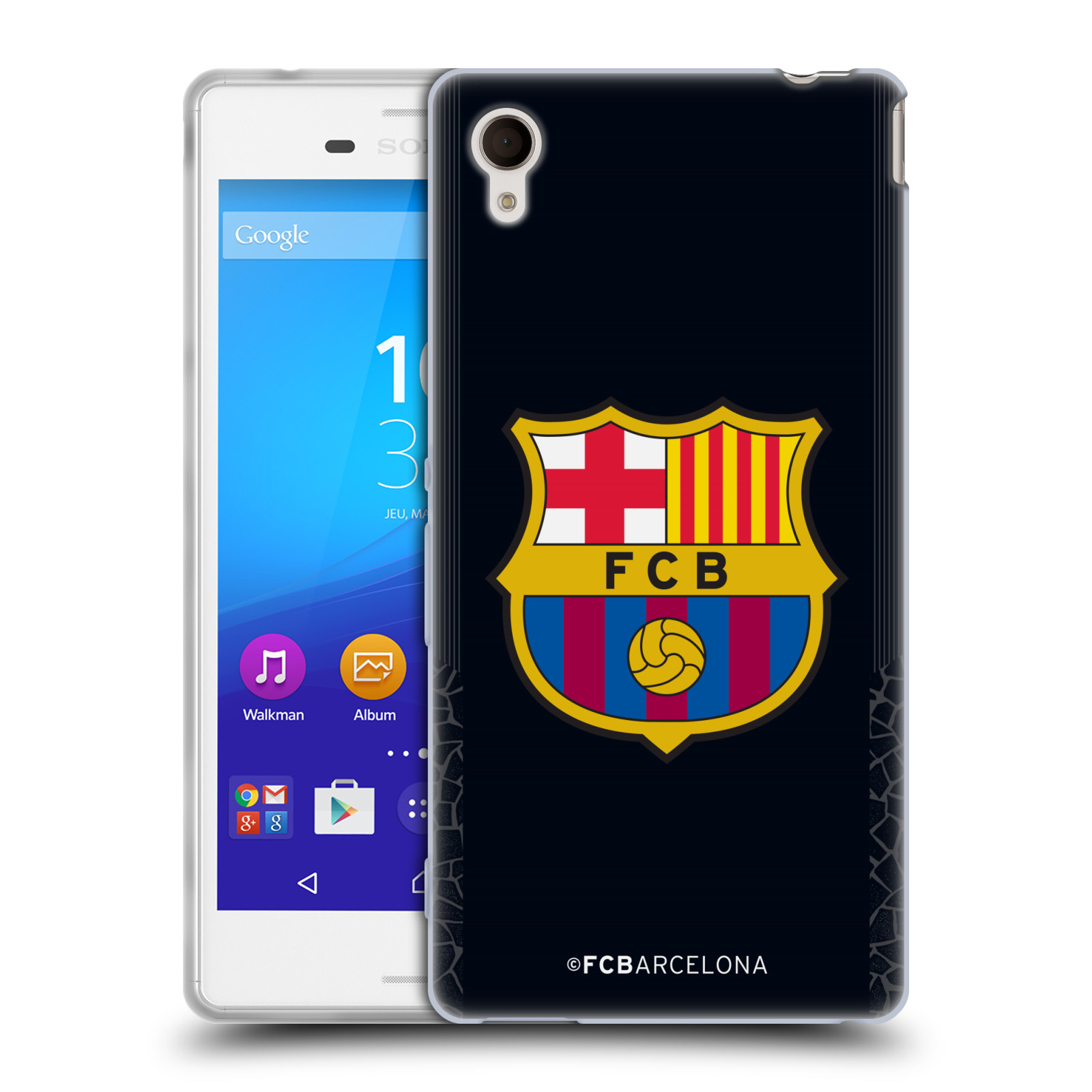 Silikonové pouzdro na mobil Sony Xperia M4 Aqua E2303 - Head Case - FC Barcelona - Goalkeeper black logo