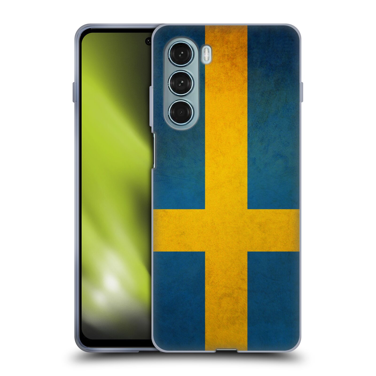 Silikonové pouzdro na mobil Motorola Moto G200 5G - Head Case - VLAJKA ŠVÉDSKO