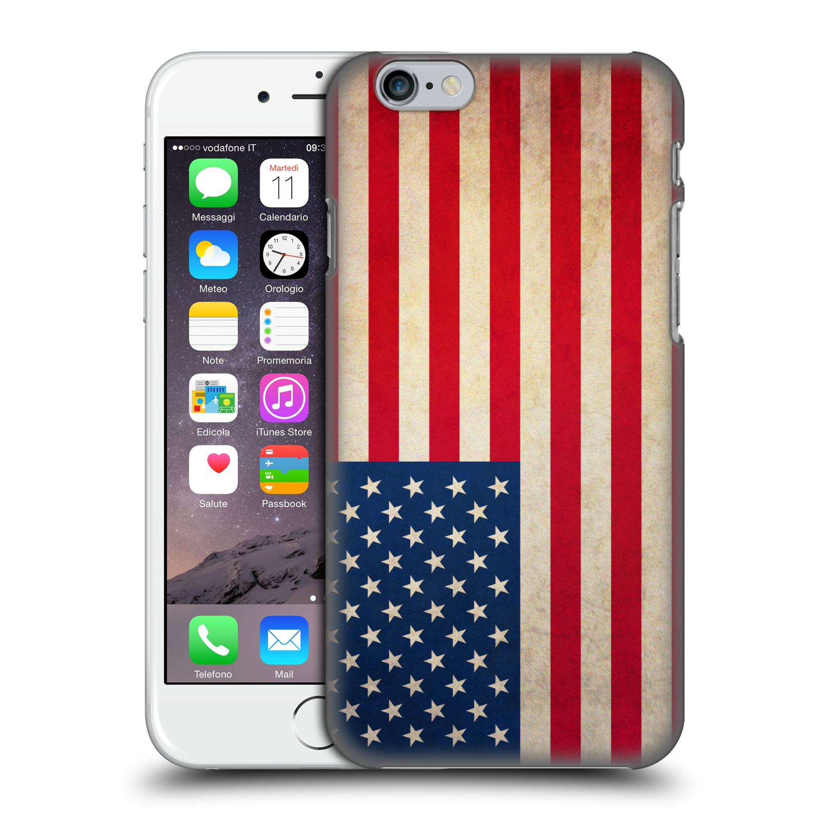 Plastové pouzdro na mobil Apple iPhone 6 a 6S HEAD CASE VLAJKA USA - výprodej