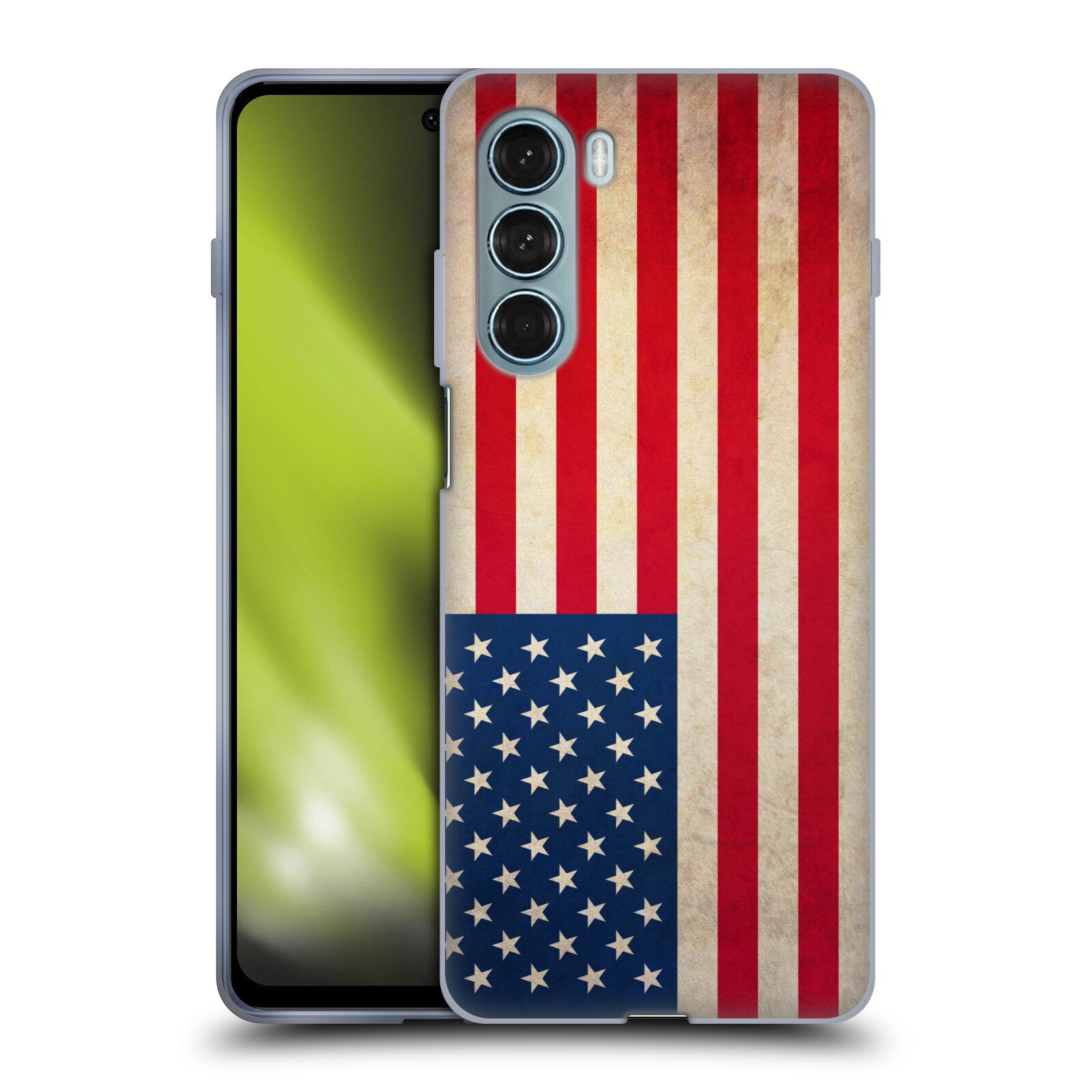 Silikonové pouzdro na mobil Motorola Moto G200 5G - Head Case - VLAJKA USA