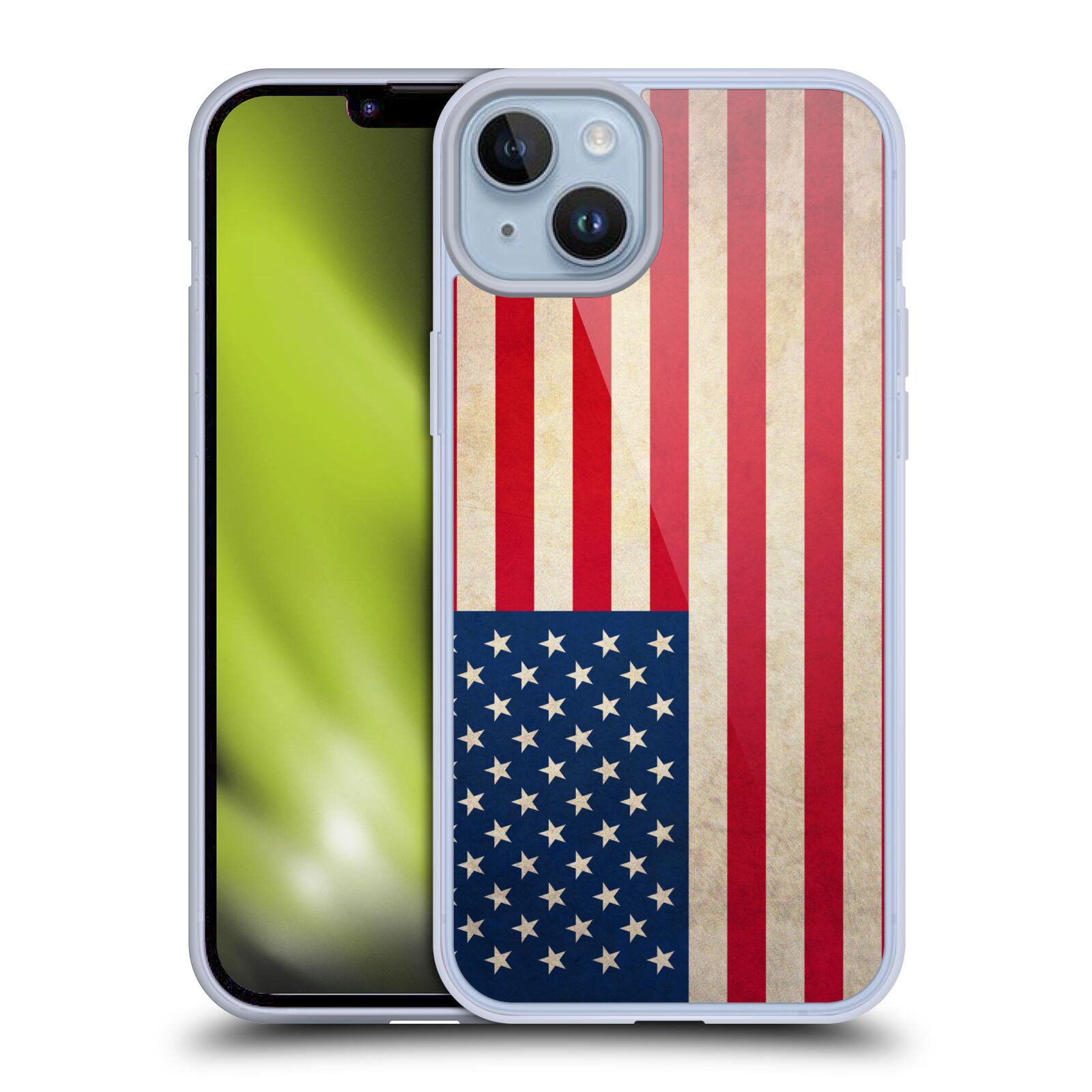 Silikonové pouzdro na mobil Apple iPhone 14 Plus - Head Case - VLAJKA USA