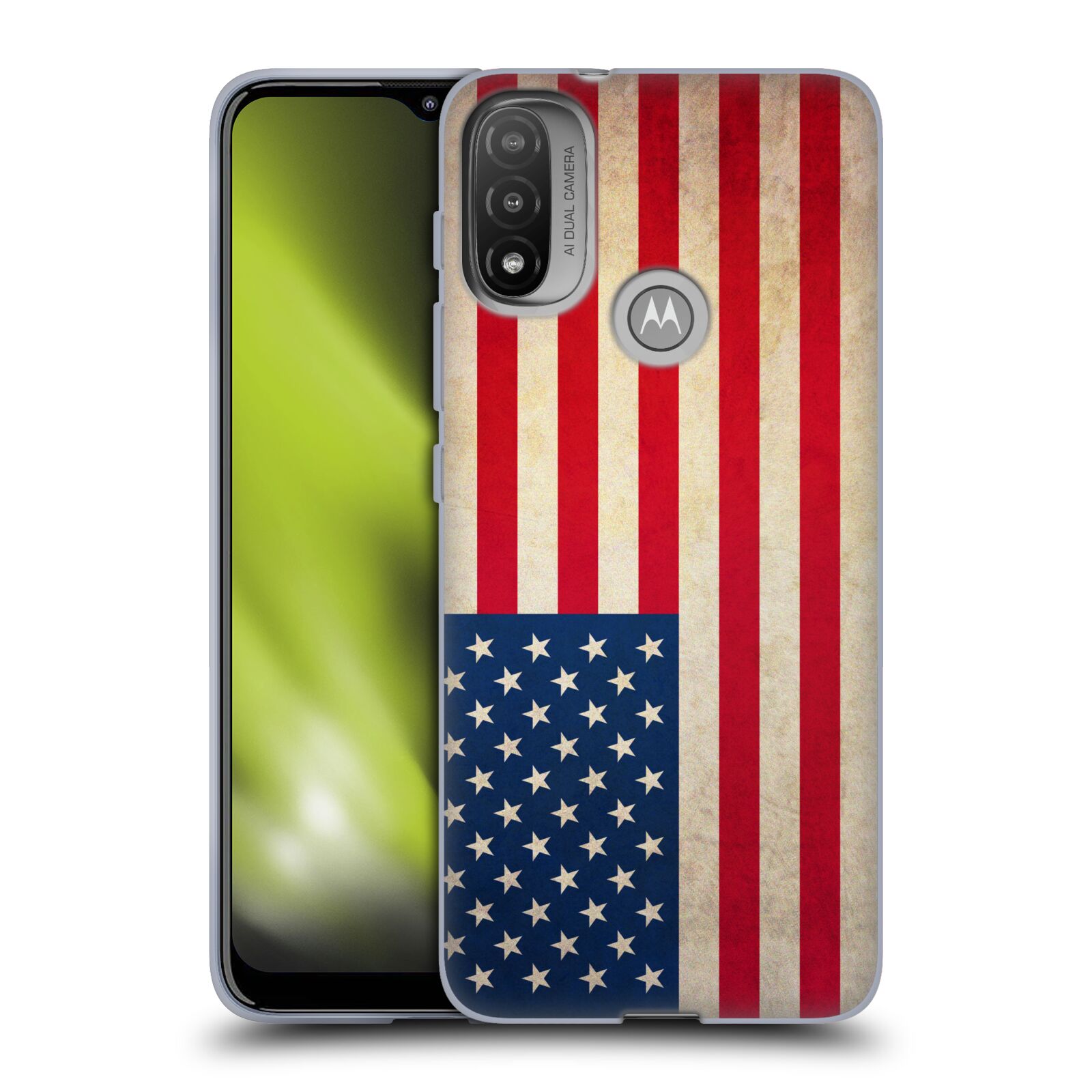 Silikonové pouzdro na mobil Motorola Moto E20 - Head Case - VLAJKA USA
