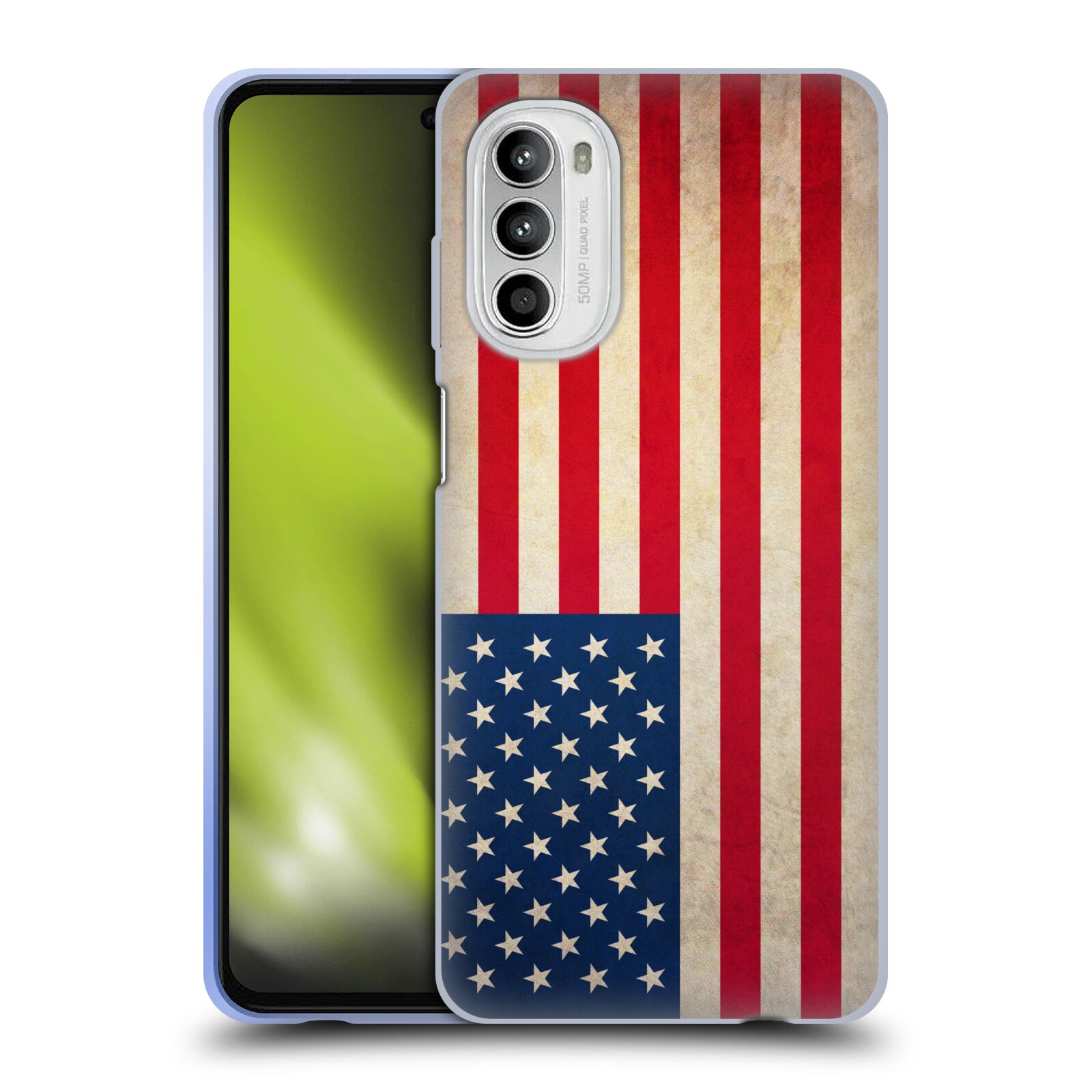 Silikonové pouzdro na mobil Motorola Moto G52 - Head Case - VLAJKA USA