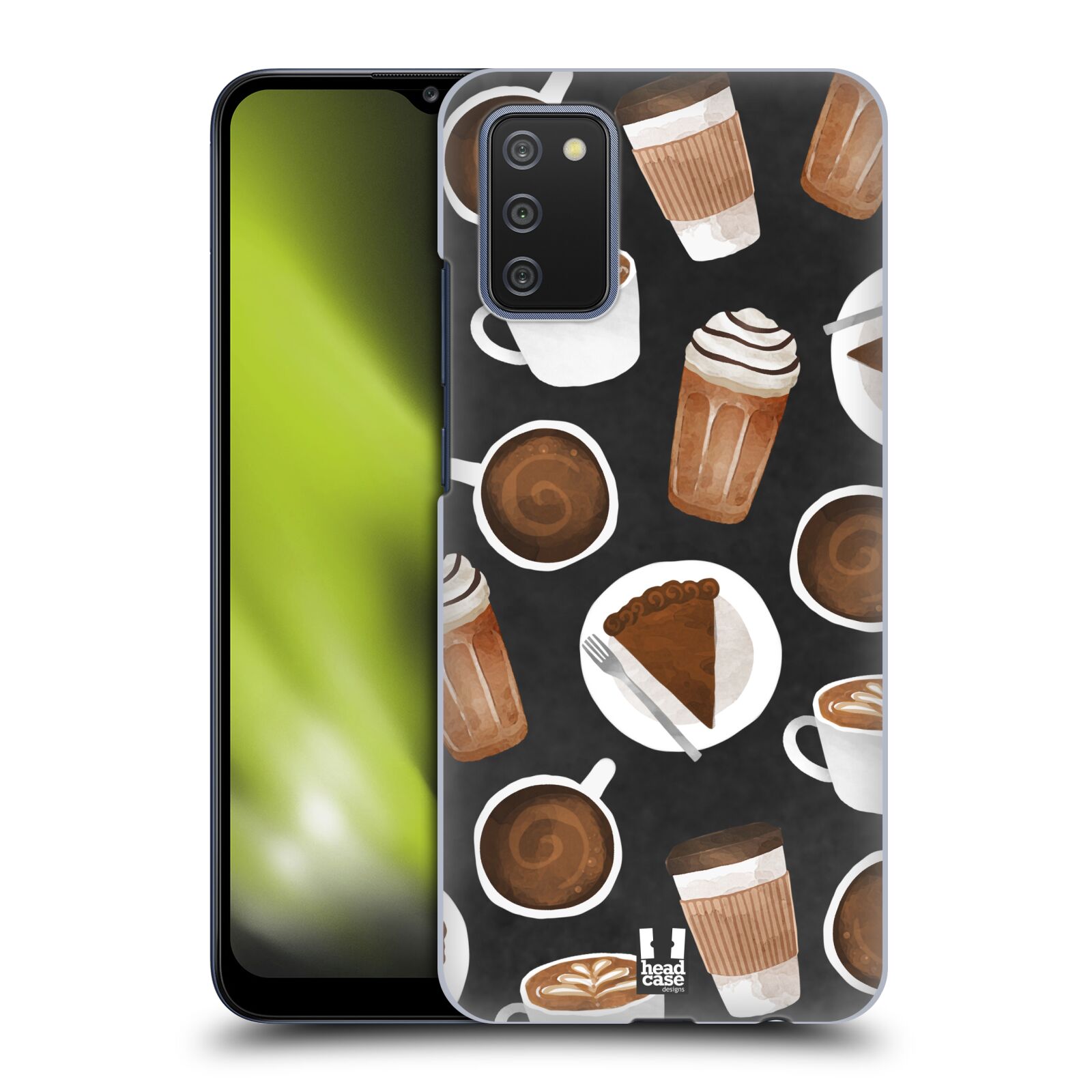 Plastové pouzdro na mobil Samsung Galaxy A02s - Head Case - Kafíčka a dortík