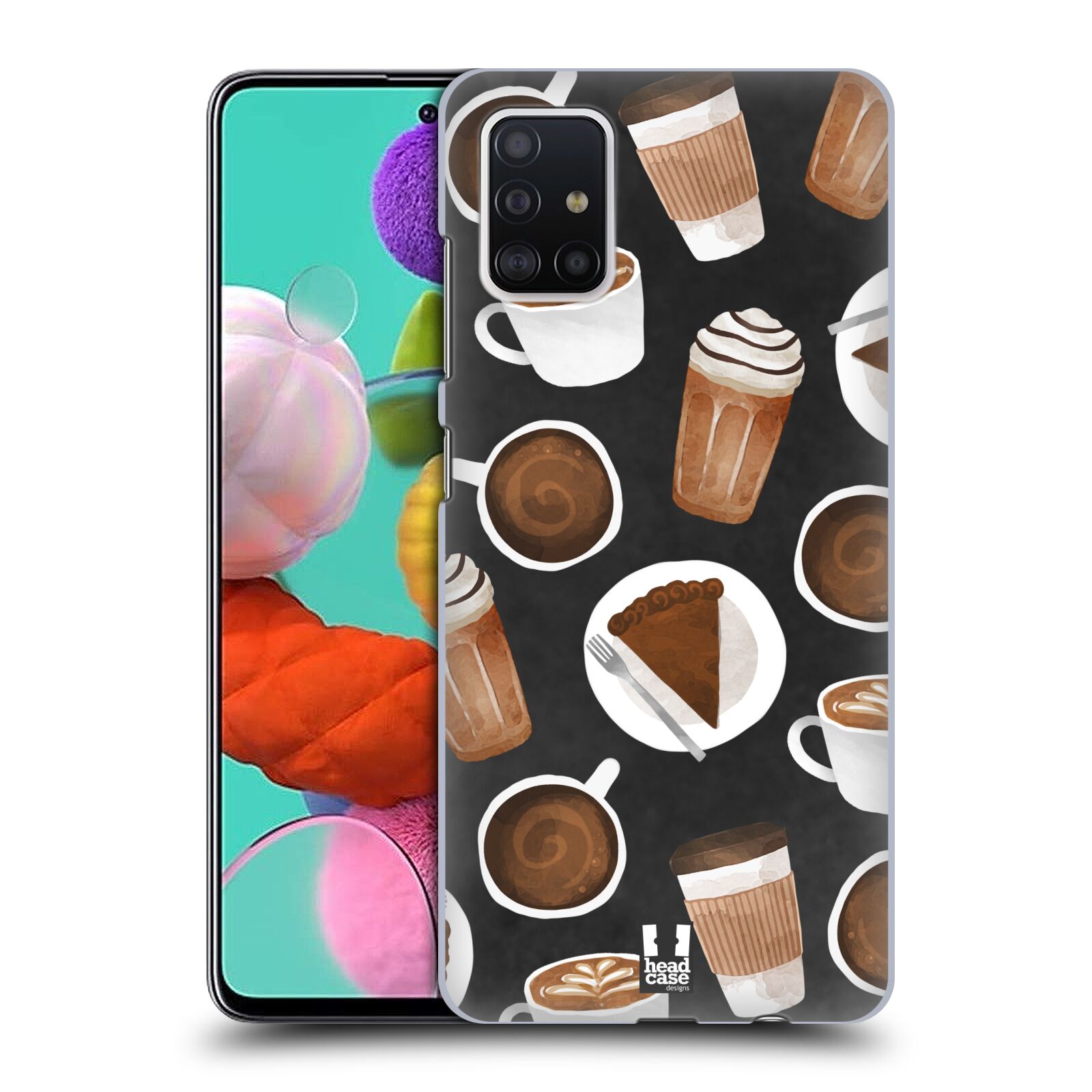 Plastové pouzdro na mobil Samsung Galaxy A51 - Head Case - Kafíčka a dortík (Plastový kryt, pouzdro, obal na mobilní telefon Samsung Galaxy A51 A515F Dual SIM s motivem Kafíčka a dortík)