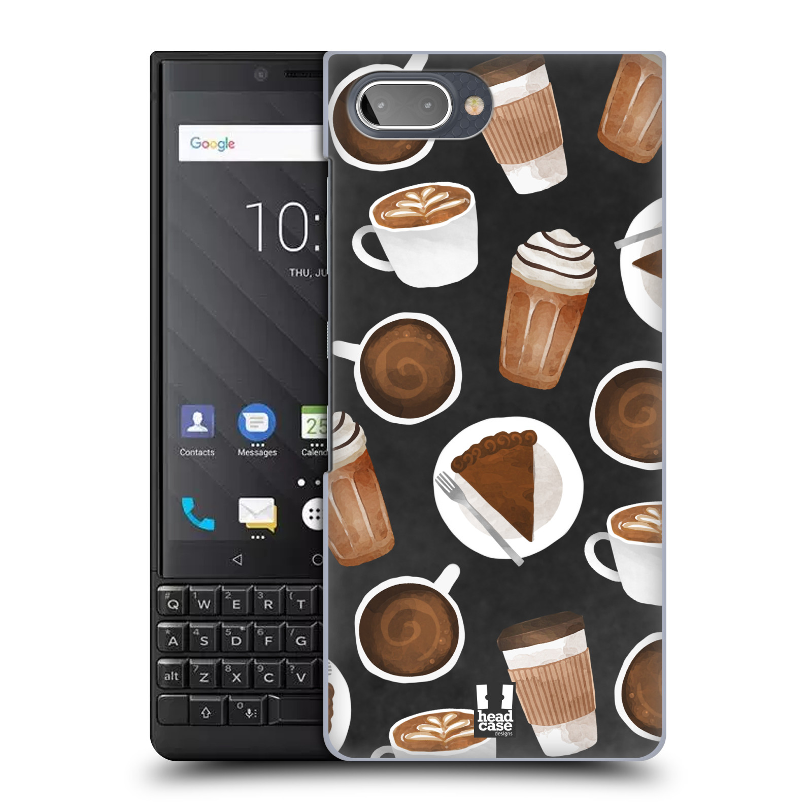 Plastové pouzdro na mobil Blackberry Key 2 - Head Case - Kafíčka a dortík