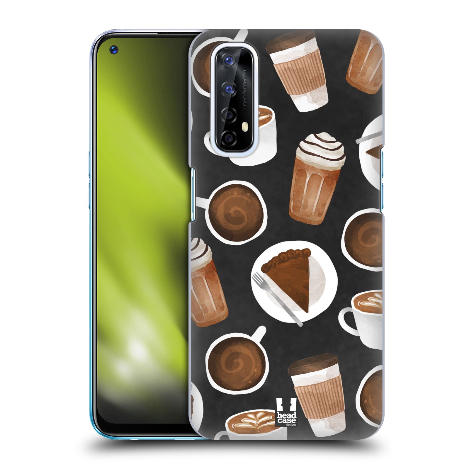 Plastové pouzdro na mobil Realme 7 - Head Case - Kafíčka a dortík