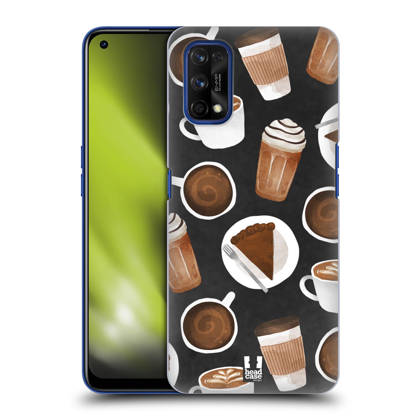 Plastové pouzdro na mobil Realme 7 Pro - Head Case - Kafíčka a dortík