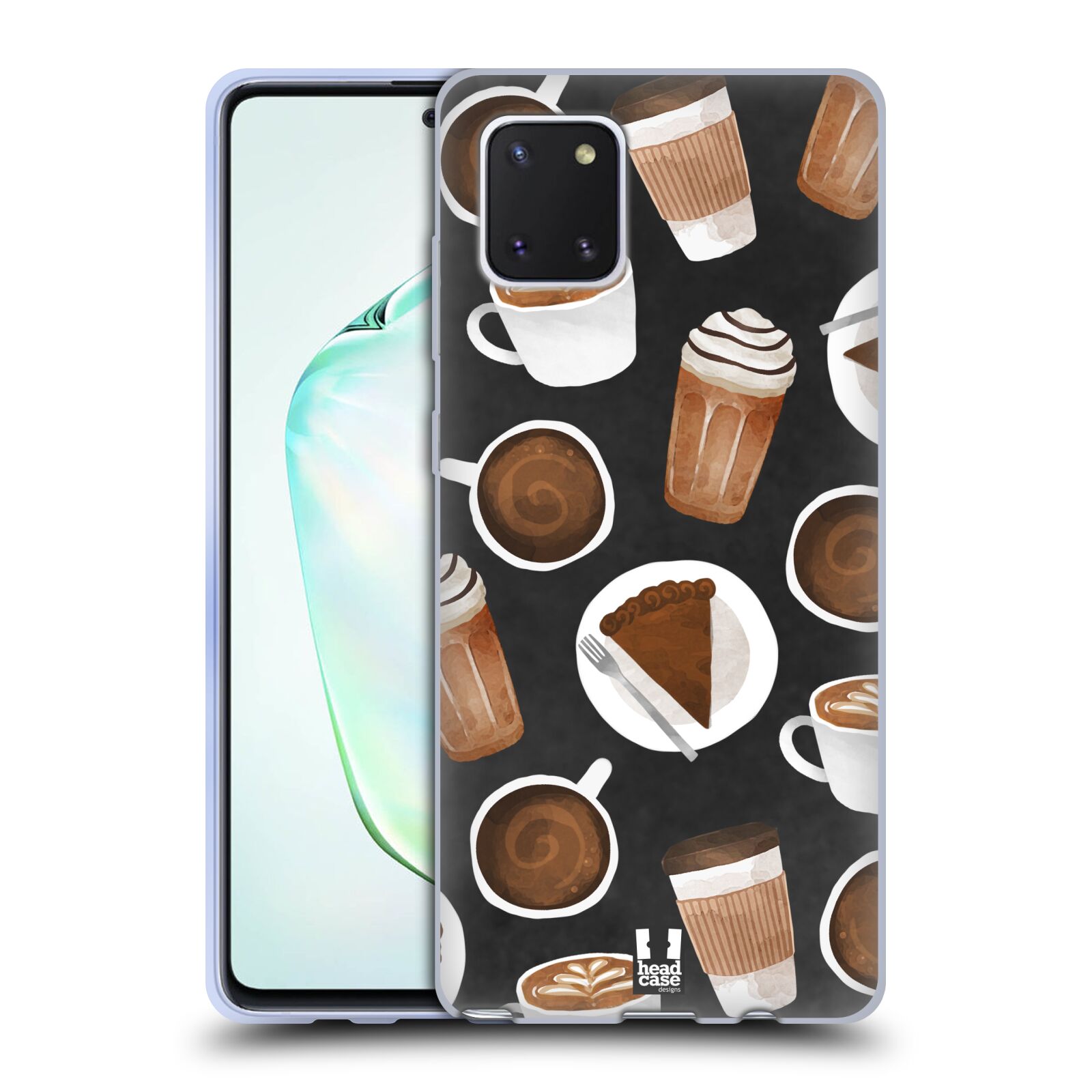 Silikonové pouzdro na mobil Samsung Galaxy Note 10 Lite - Head Case - Kafíčka a dortík