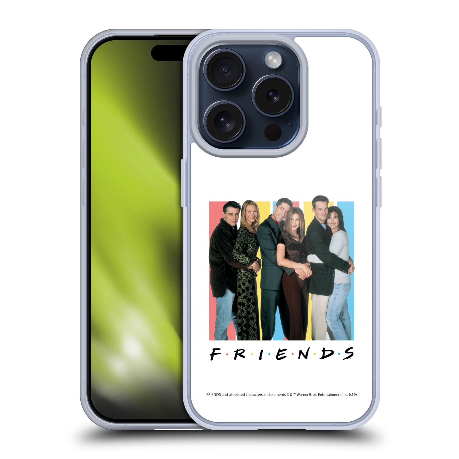Silikonové lesklé pouzdro na mobil Apple iPhone 15 Pro - Friends - Přátelé (Silikonový lesklý kryt, obal, pouzdro na mobilní telefon Apple iPhone 15 Pro s licencovaným motivem Friends)