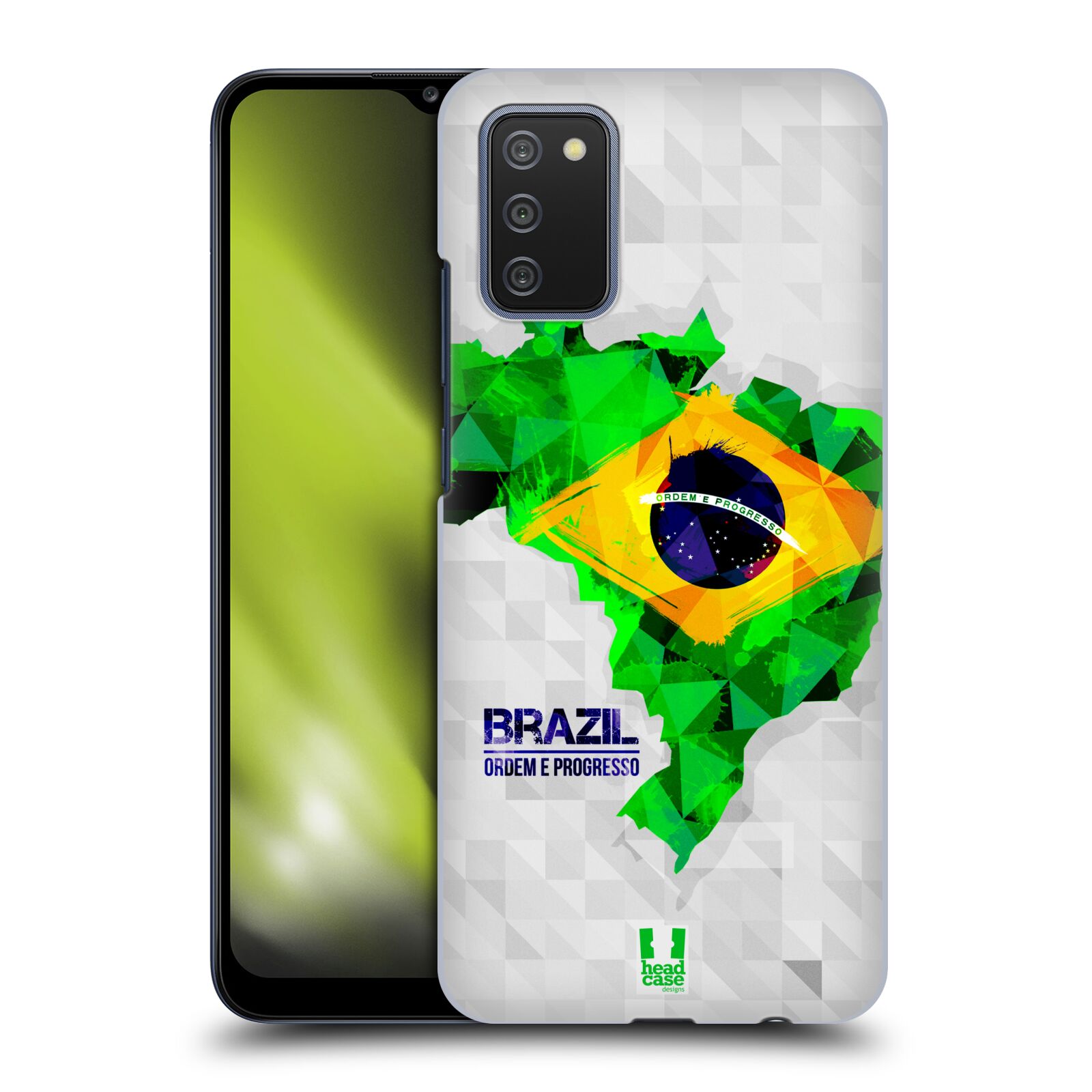 Plastové pouzdro na mobil Samsung Galaxy A02s - Head Case - GEOMAPA BRAZÍLIE