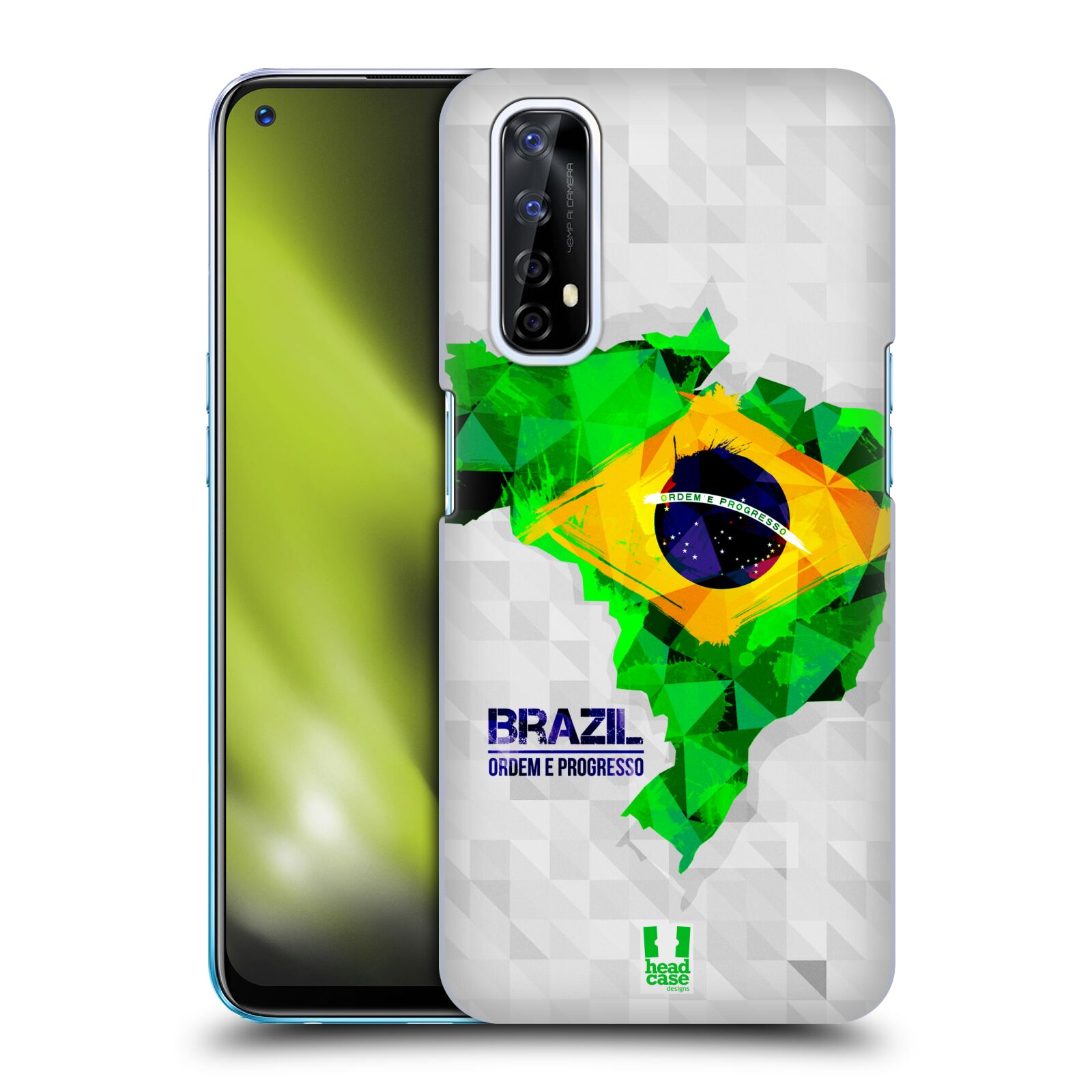 Plastové pouzdro na mobil Realme 7 - Head Case - GEOMAPA BRAZÍLIE