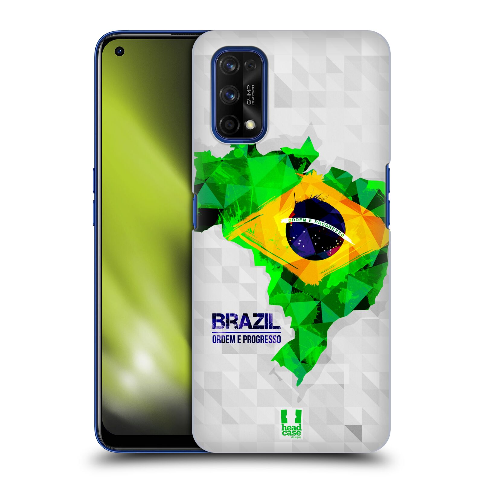 Plastové pouzdro na mobil Realme 7 Pro - Head Case - GEOMAPA BRAZÍLIE
