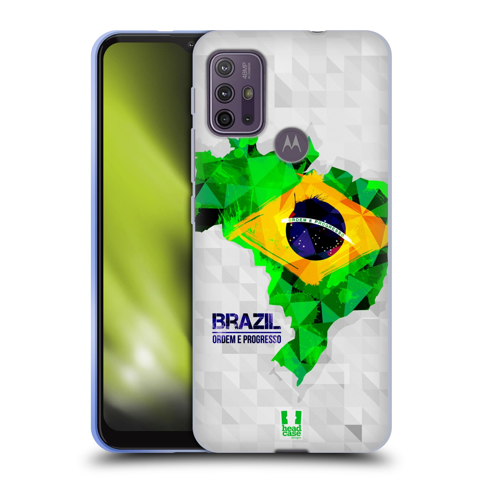 Silikonové pouzdro na mobil Motorola Moto G10 / G30 - Head Case - GEOMAPA BRAZÍLIE