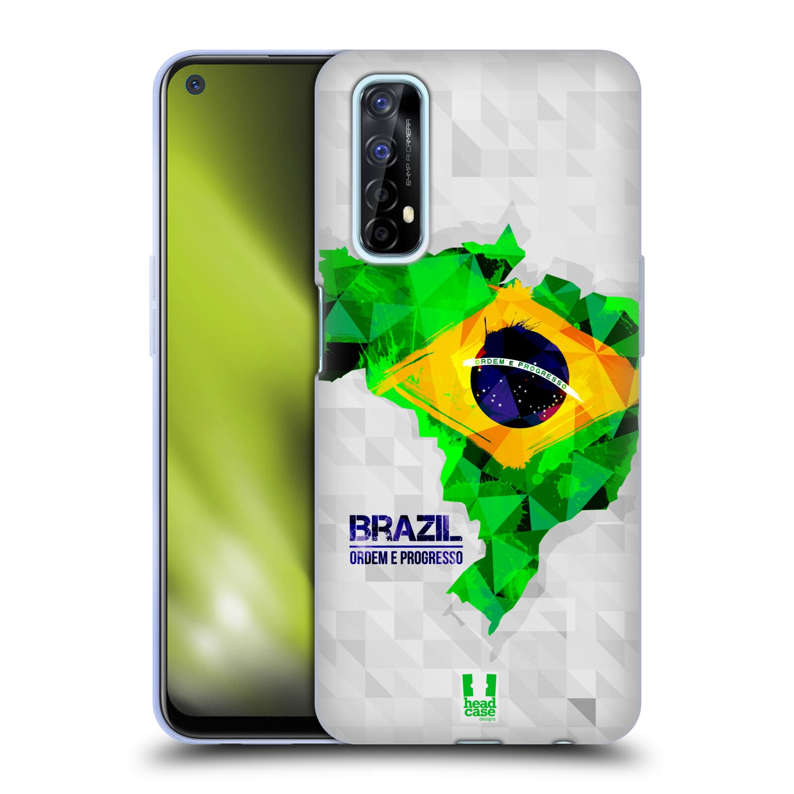 Silikonové pouzdro na mobil Realme 7 - Head Case - GEOMAPA BRAZÍLIE