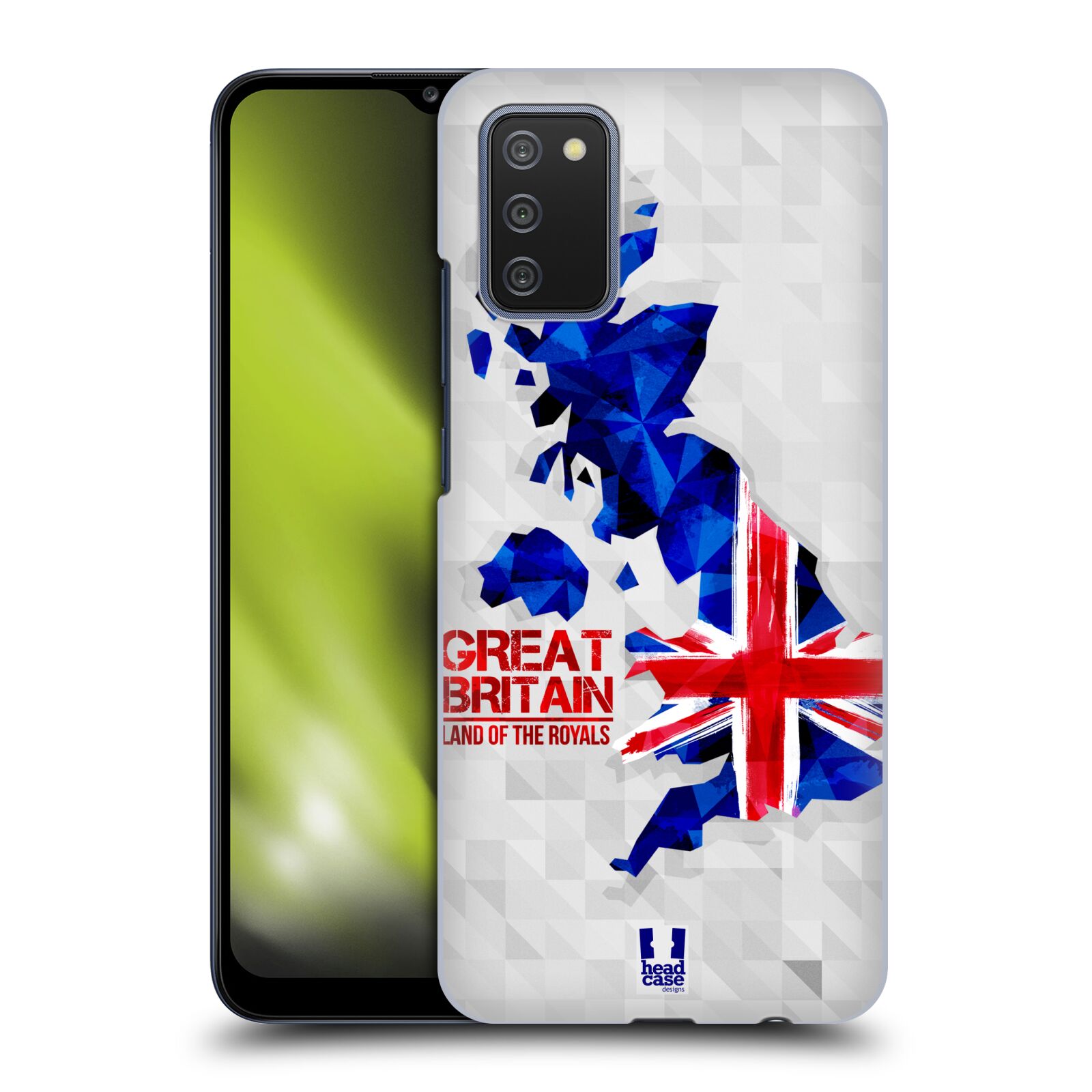 Plastové pouzdro na mobil Samsung Galaxy A02s - Head Case - GEOMAPA VELKÁ BRTÁNIE