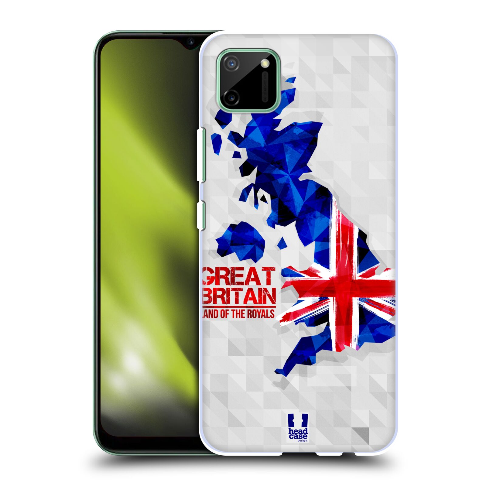 Plastové pouzdro na mobil Realme C11 - Head Case - GEOMAPA VELKÁ BRTÁNIE