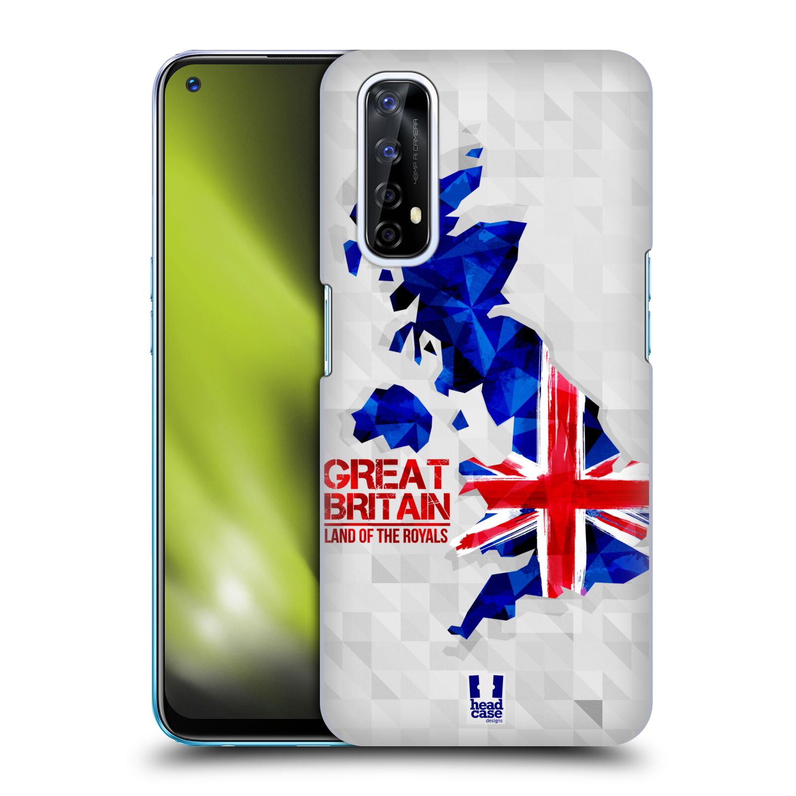 Plastové pouzdro na mobil Realme 7 - Head Case - GEOMAPA VELKÁ BRTÁNIE