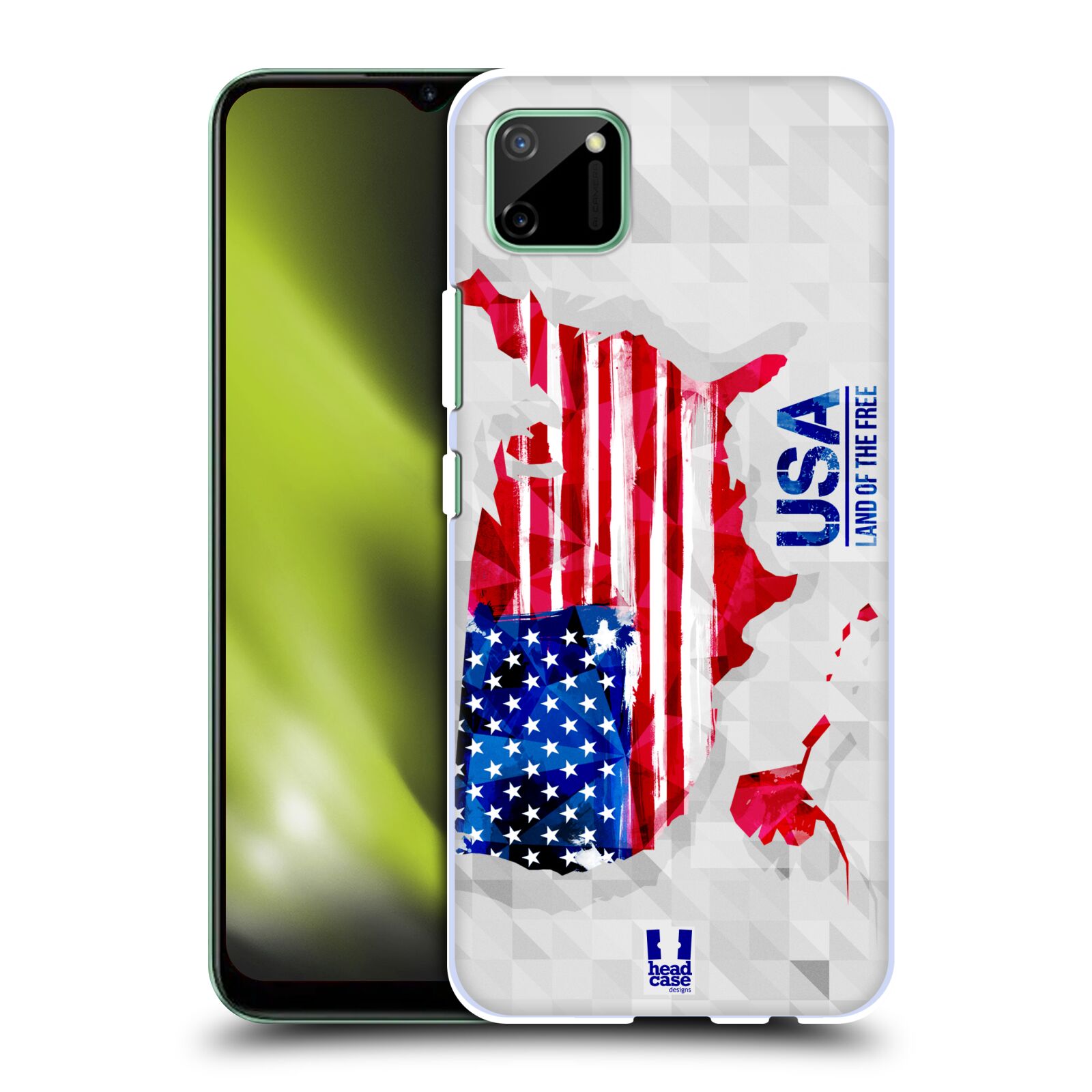 Plastové pouzdro na mobil Realme C11 - Head Case - GEOMAPA USA