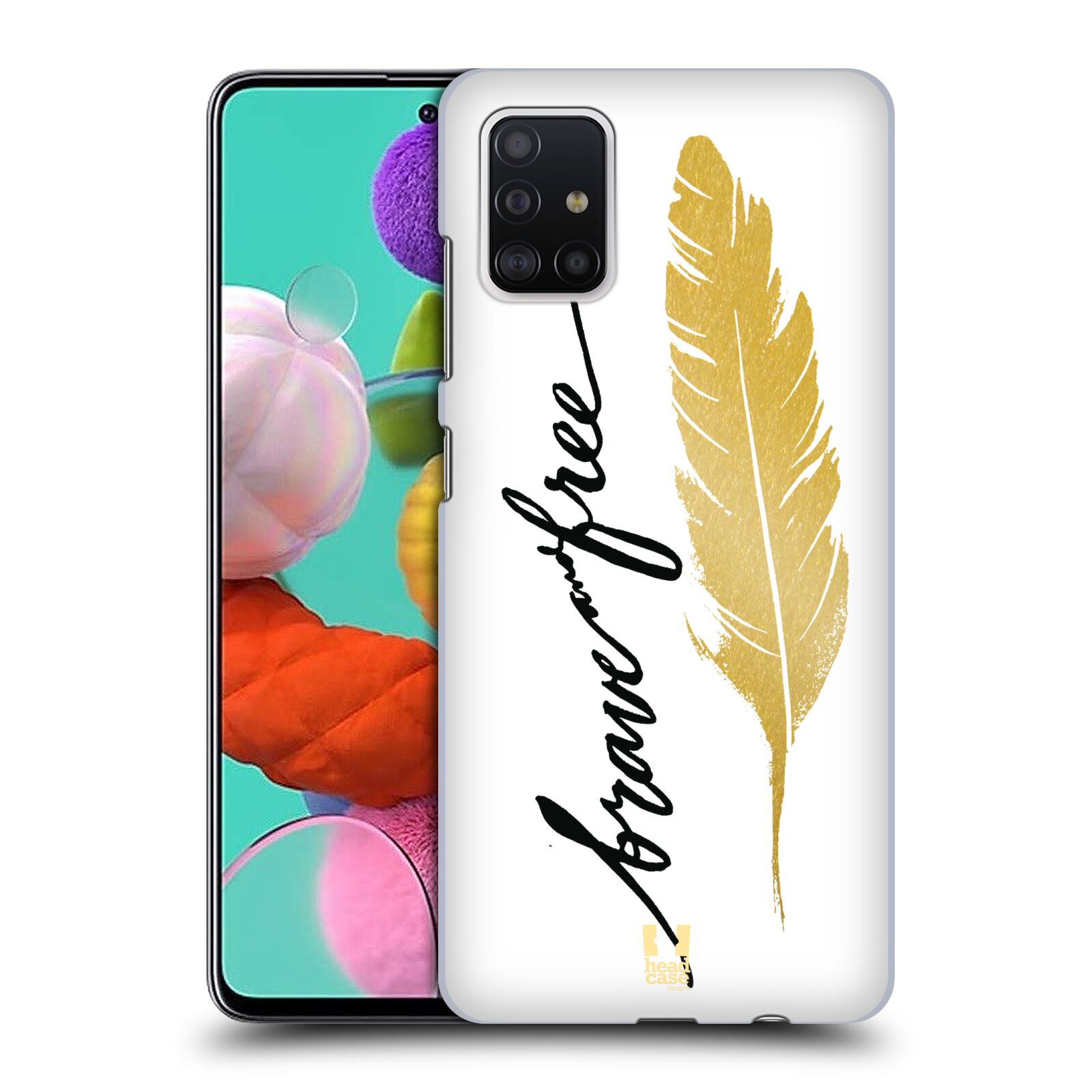 Plastové pouzdro na mobil Samsung Galaxy A51 - Head Case - PÍRKO ZLATÉ FREE (Plastový kryt, pouzdro, obal na mobilní telefon Samsung Galaxy A51 A515F Dual SIM s motivem PÍRKO ZLATÉ FREE)