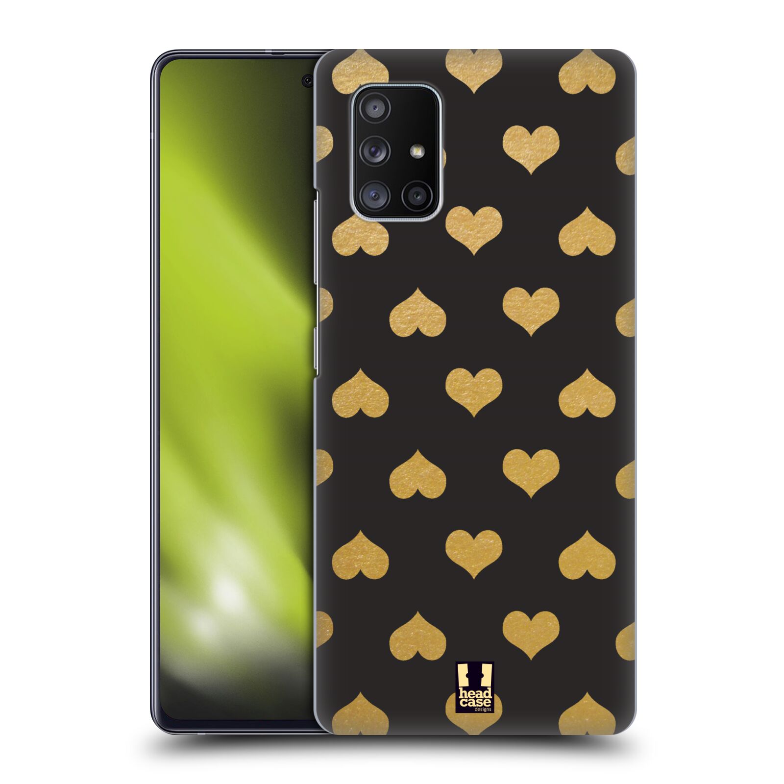 Plastové pouzdro na mobil Samsung Galaxy A51 5G - Head Case - ZLATÁ SRDÍČKA (Plastový kryt, pouzdro, obal na mobilní telefon Samsung Galaxy A51 5G (SM-A516B/DS) s motivem ZLATÁ SRDÍČKA)