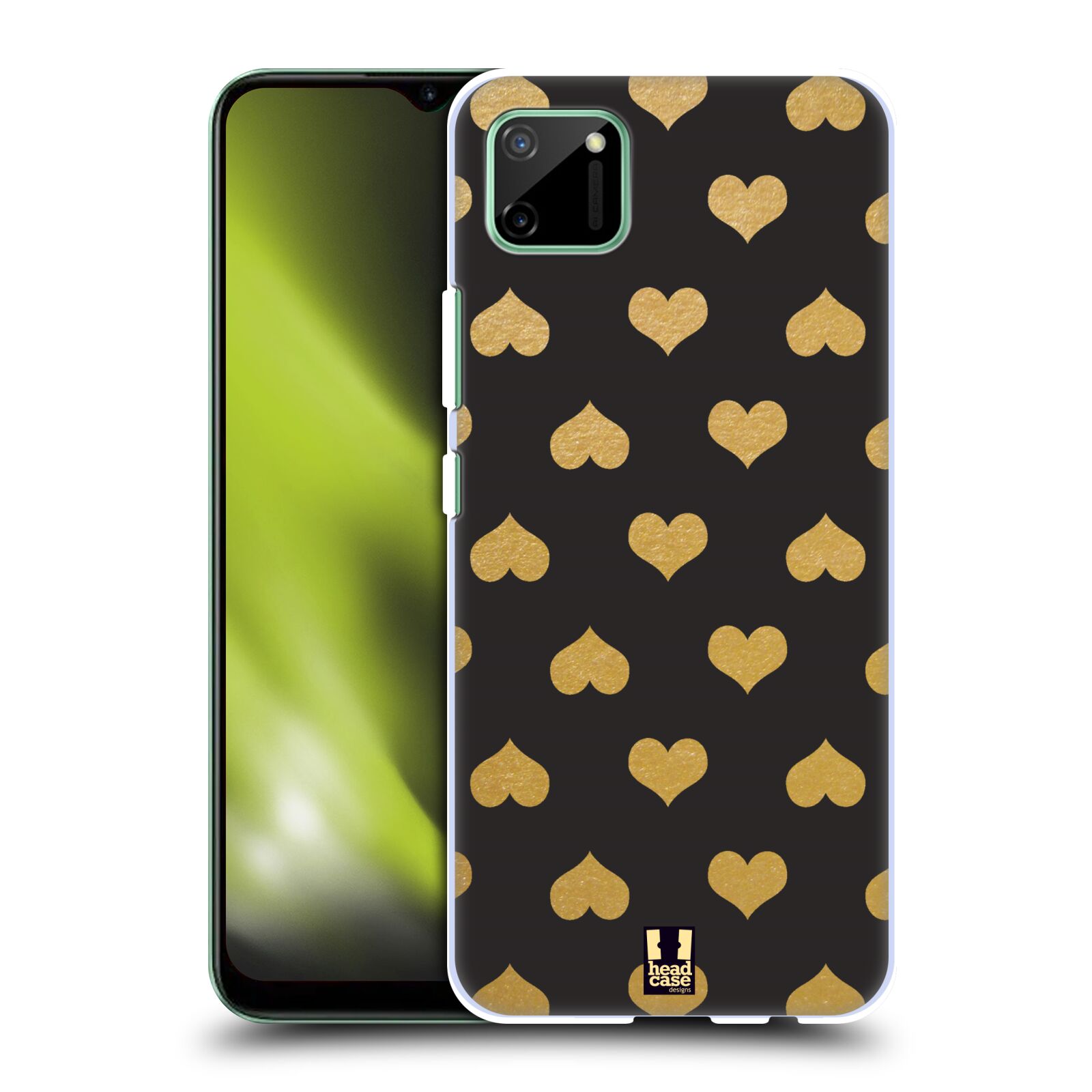 Plastové pouzdro na mobil Realme C11 - Head Case - ZLATÁ SRDÍČKA