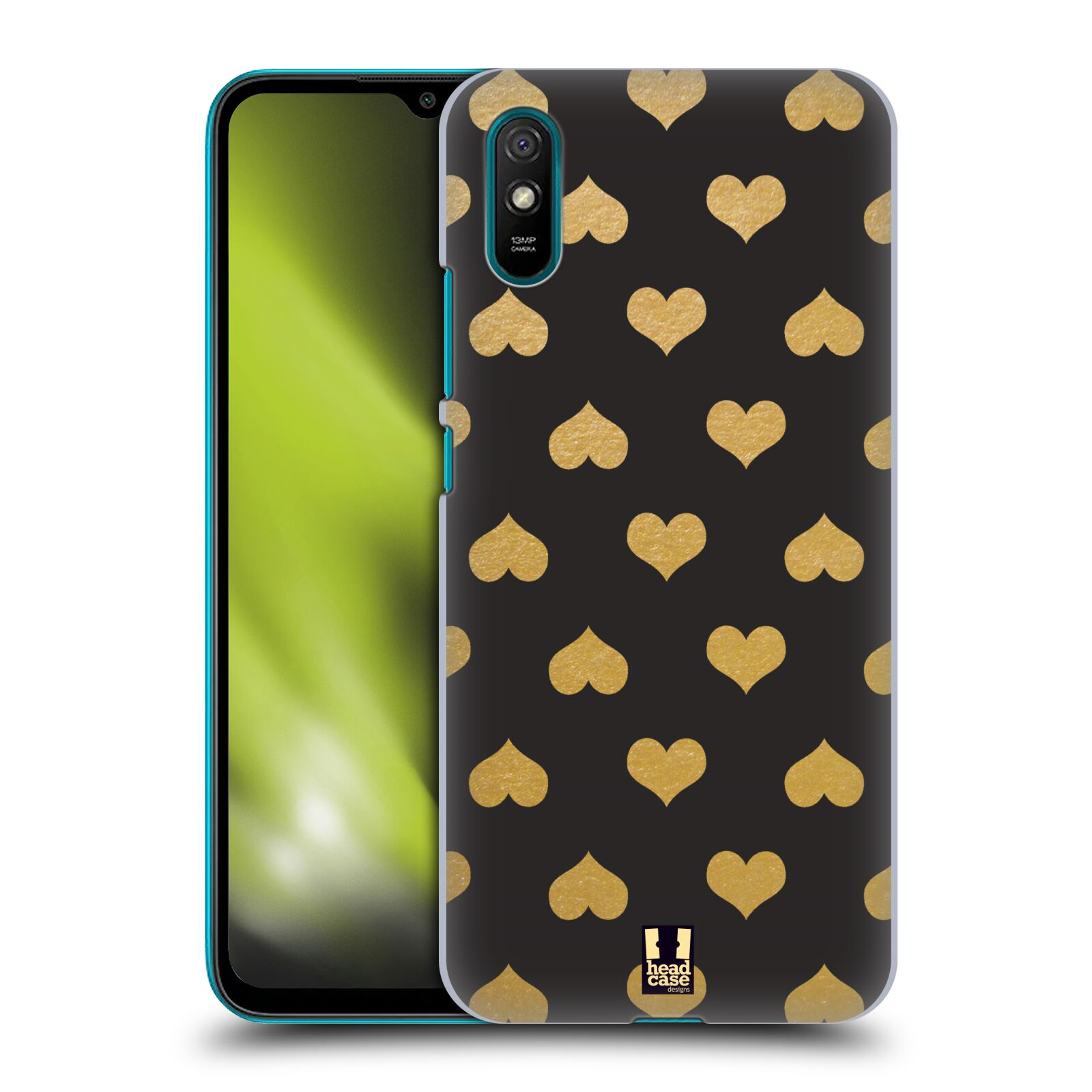 Plastové pouzdro na mobil Xiaomi Redmi 9A / Xiaomi Redmi 9AT - Head Case - ZLATÁ SRDÍČKA