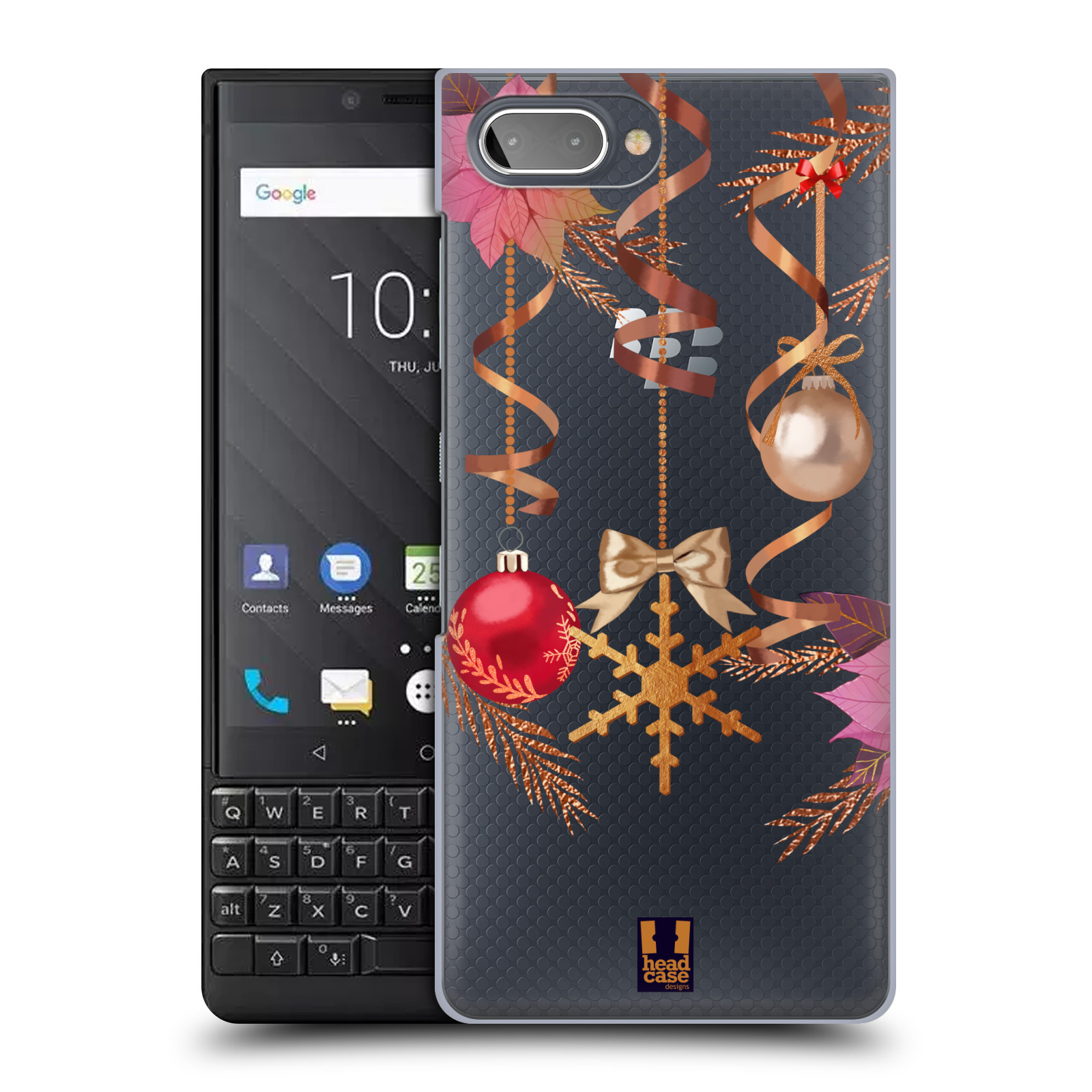 Plastové pouzdro na mobil Blackberry Key 2 - Head Case - Vločka a vánoční ozdoby