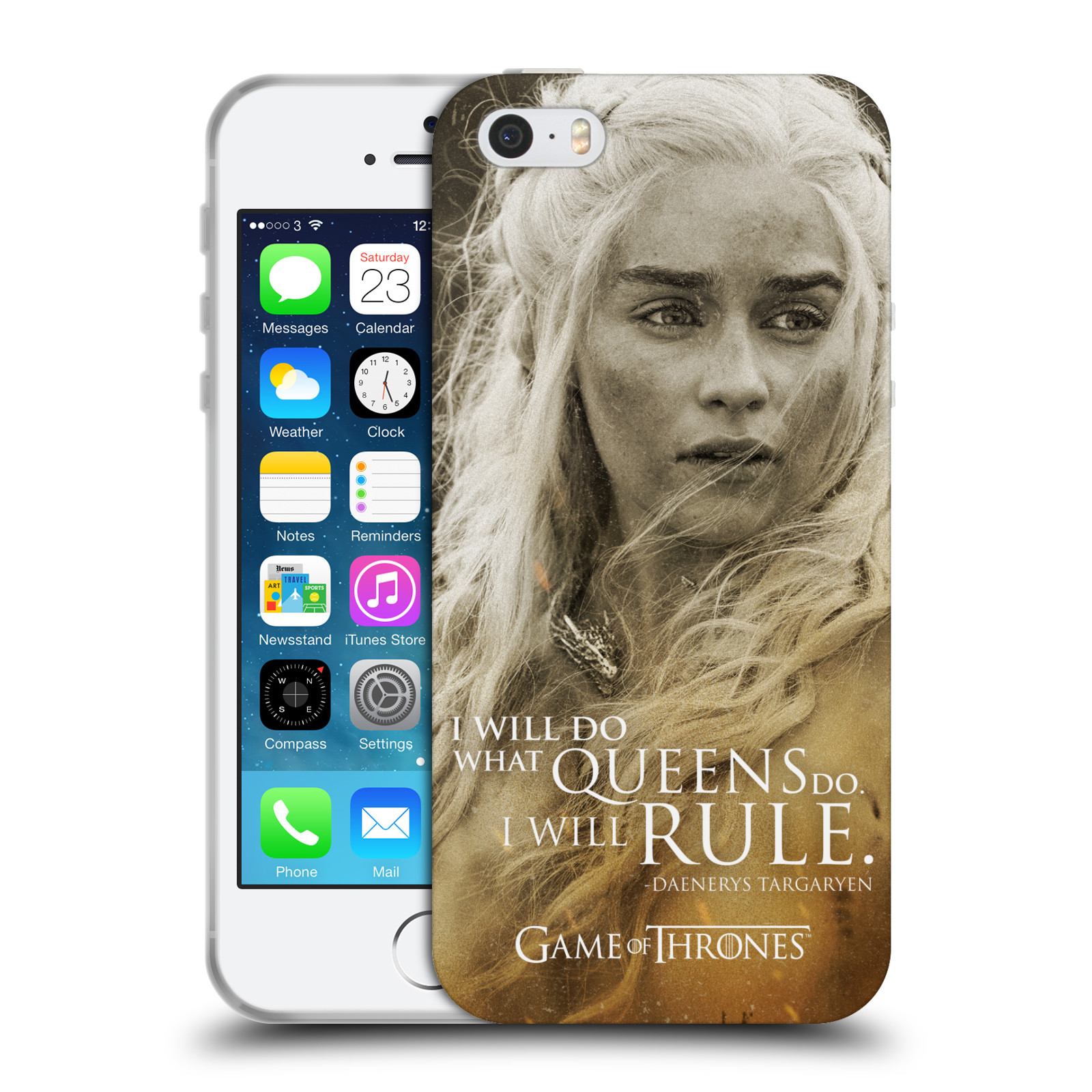 Silikonové pouzdro na mobil Apple iPhone 5, 5S, SE - Head Case - Hra o trůny - Daenerys Targaryen (Silikonový kryt, obal, pouzdro na mobilní telefon Apple iPhone SE, 5S a 5 s motivem Hra o trůny - Daenerys Targaryen)
