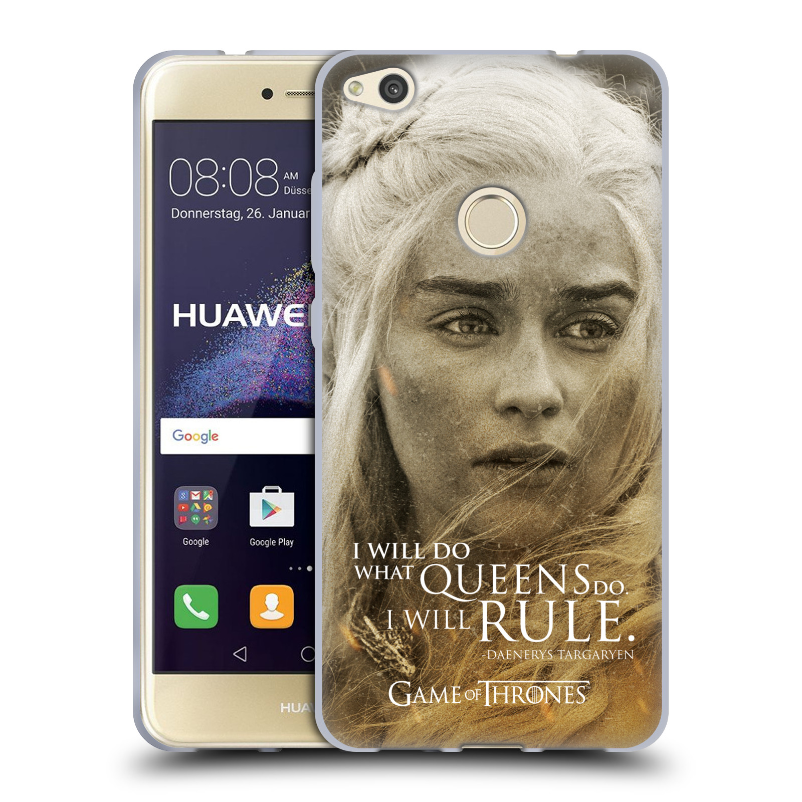 Silikonové pouzdro na mobil Huawei P9 Lite (2017) HEAD CASE Hra o trůny - Daenerys Targaryen (Silikonový kryt či obal na mobilní telefon s licencovaným motivem Hra o trůny - Game Of Thrones pro Huawei P9 Lite 2017)