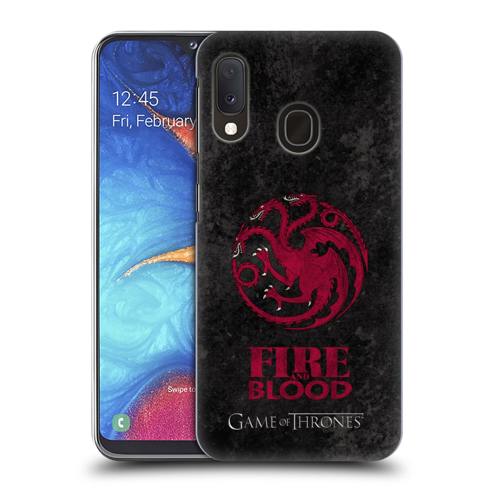 Plastové pouzdro na mobil Samsung Galaxy A20e - Head Case - Hra o trůny - Sigils Targaryen - Fire and Blood (Plastový kryt, pouzdro, obal na mobilní telefon Samsung Galaxy A20e A202F Dual SIM s motivem Hra o trůny - Sigils Targaryen - Fire and Blood)