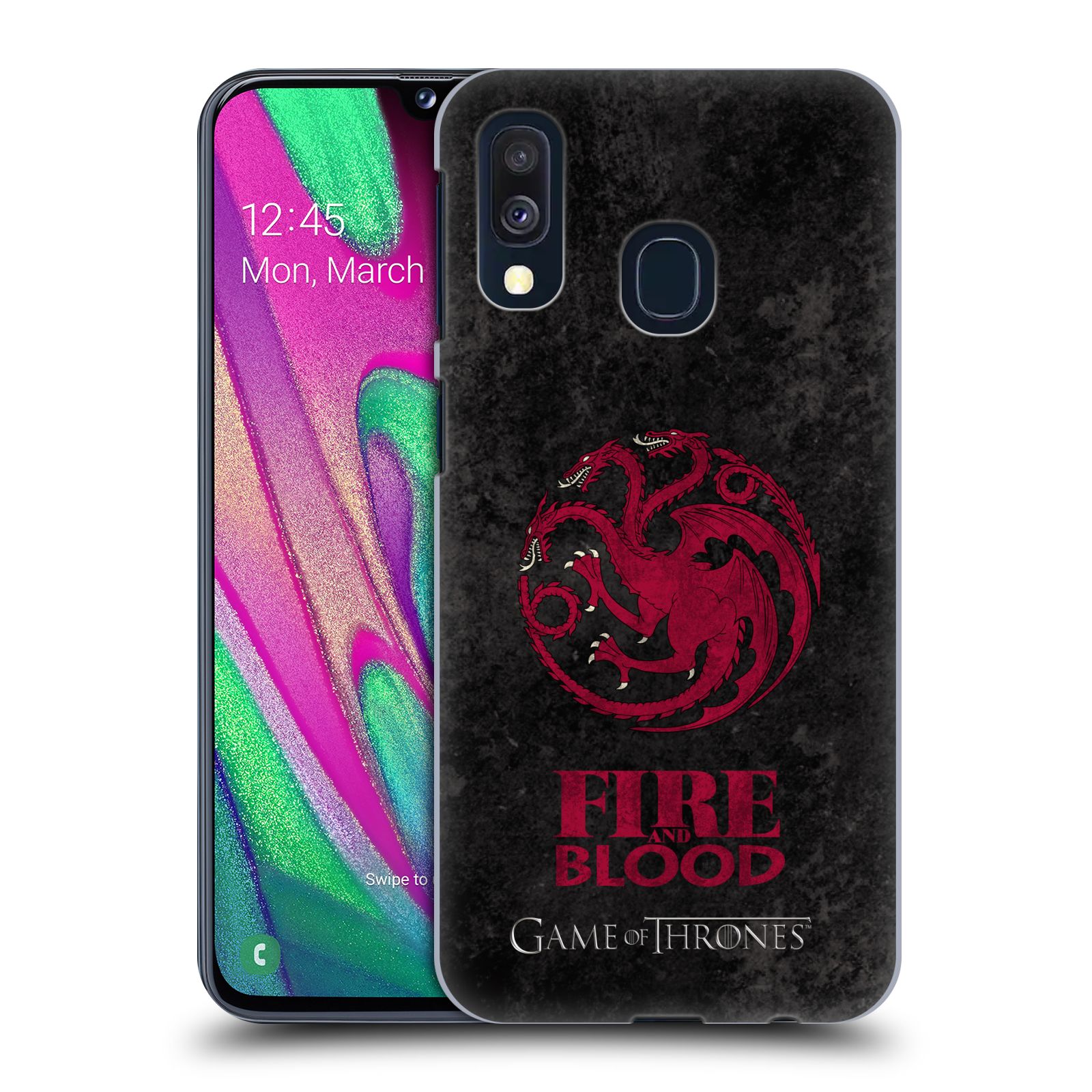 Plastové pouzdro na mobil Samsung Galaxy A40 - Head Case - Hra o trůny - Sigils Targaryen - Fire and Blood