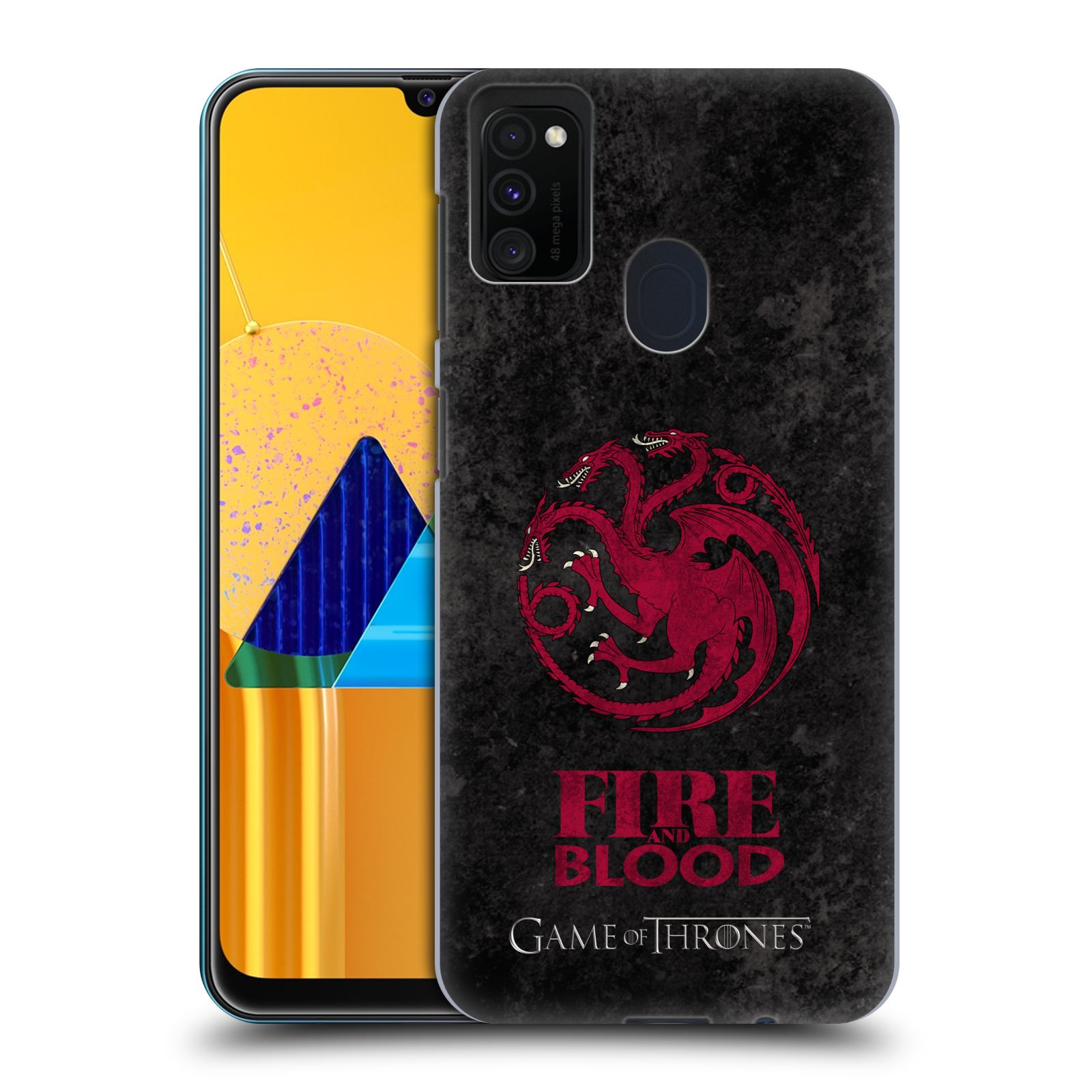 Plastové pouzdro na mobil Samsung Galaxy M21 - Head Case - Hra o trůny - Sigils Targaryen - Fire and Blood