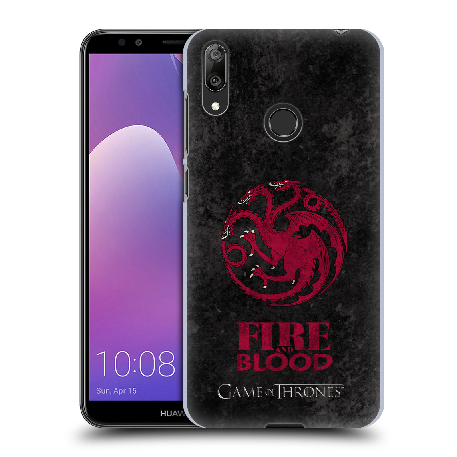 Plastové pouzdro na mobil Huawei Y7 (2019) - Head Case - Hra o trůny - Sigils Targaryen - Fire and Blood