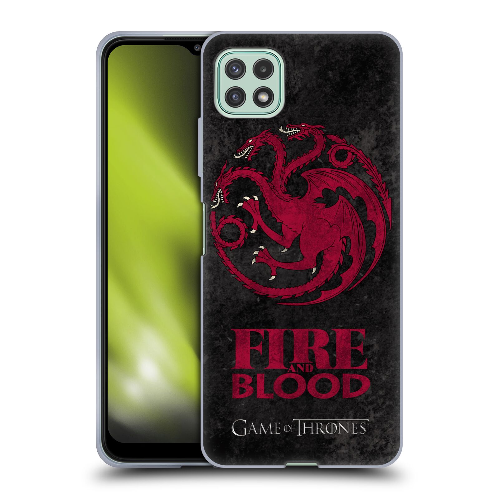 Silikonové pouzdro na mobil Samsung Galaxy A22 5G - Head Case - Hra o trůny - Sigils Targaryen - Fire and Blood (Silikonový kryt, obal, pouzdro na mobilní telefon Samsung Galaxy A22 5G s motivem Hra o trůny - Sigils Targaryen - Fire and Blood)