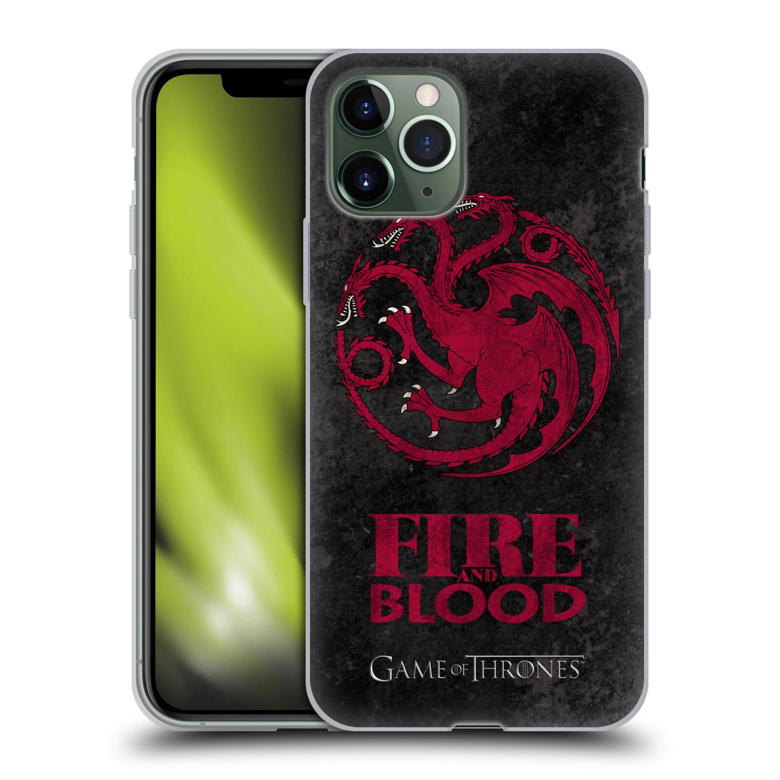 Silikonové pouzdro na mobil Apple iPhone 11 Pro - Head Case - Hra o trůny - Sigils Targaryen - Fire and Blood (Silikonový kryt, obal, pouzdro na mobilní telefon Apple iPhone 11 Pro s displejem 5,8" s motivem Hra o trůny - Sigils Targaryen - Fire and Blood