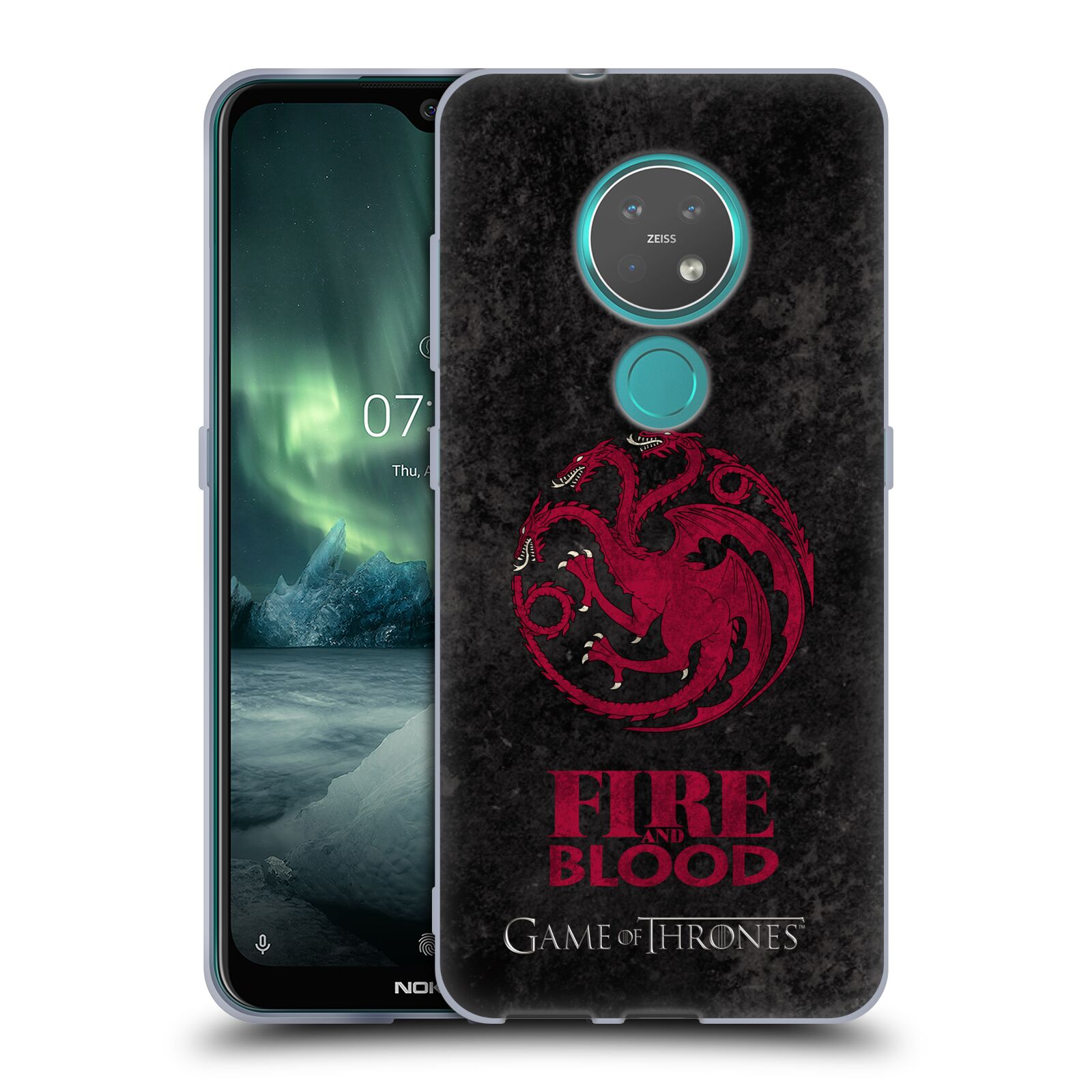 Silikonové pouzdro na mobil Nokia 6.2 - Head Case - Hra o trůny - Sigils Targaryen - Fire and Blood