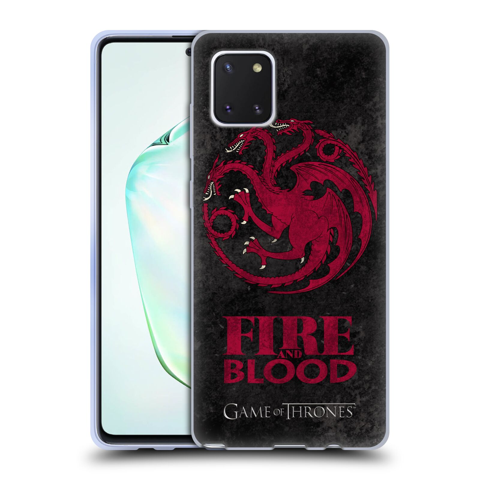Silikonové pouzdro na mobil Samsung Galaxy Note 10 Lite - Head Case - Hra o trůny - Sigils Targaryen - Fire and Blood