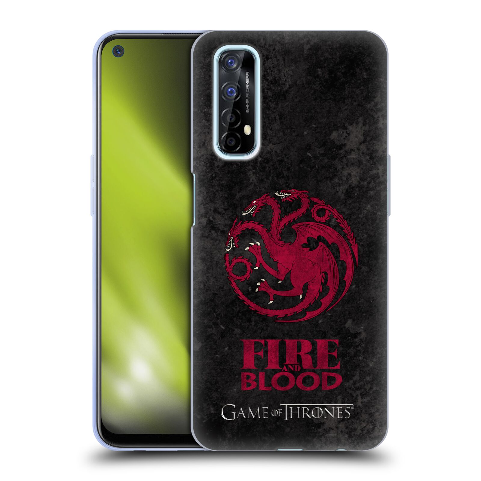 Silikonové pouzdro na mobil Realme 7 - Head Case - Hra o trůny - Sigils Targaryen - Fire and Blood